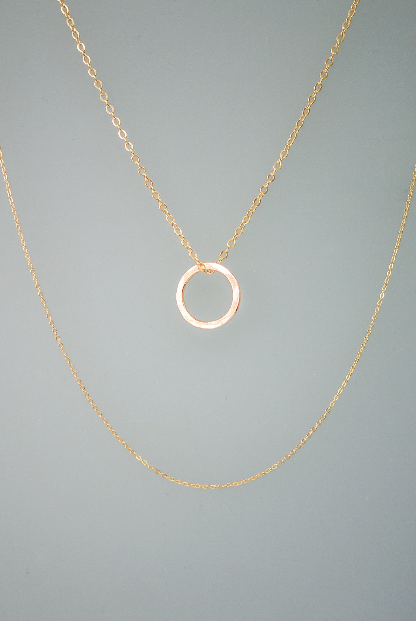 Mini Circle Pendant in Gold Fill, Rose Gold Fill, or Sterling Silver