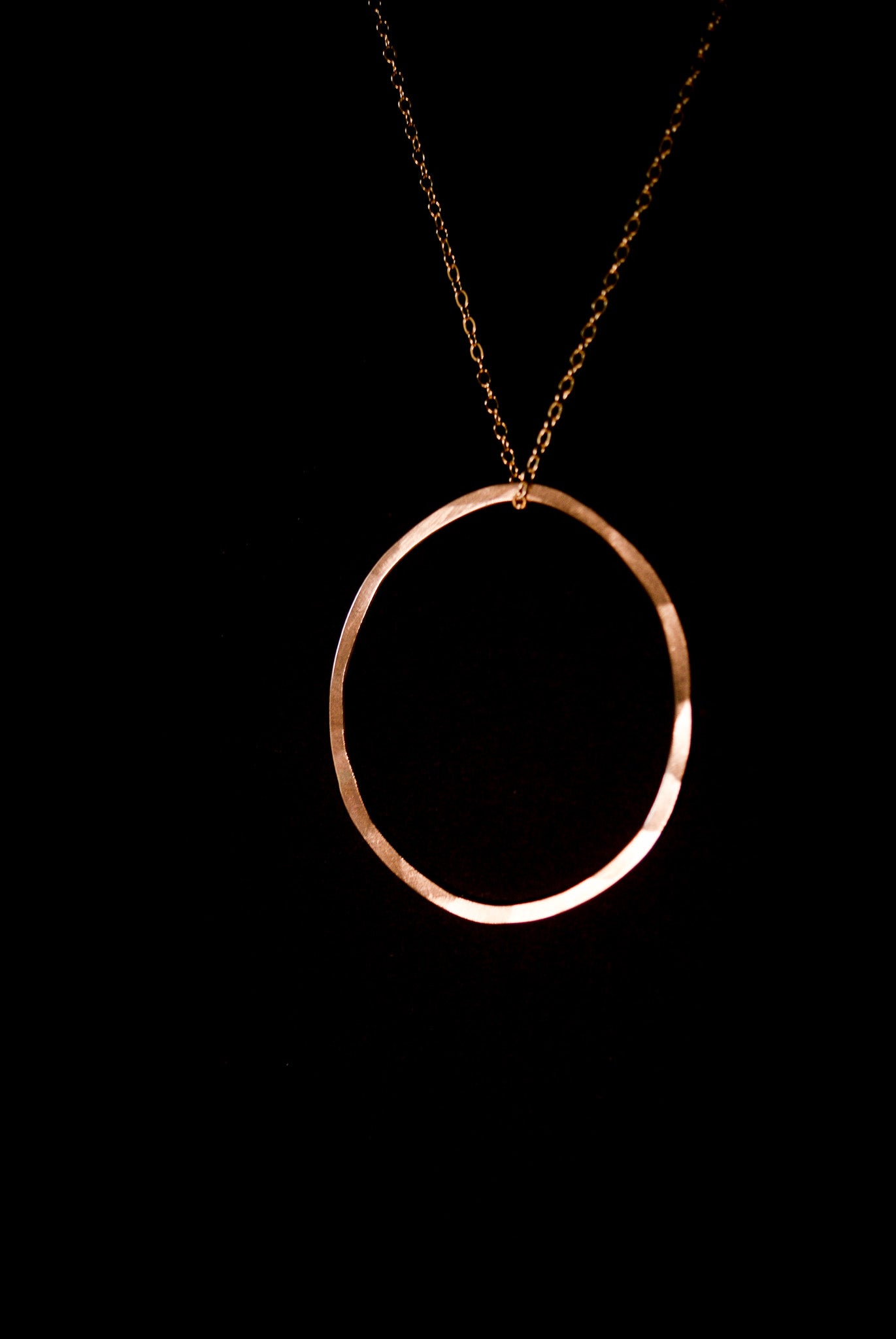 Large Circle Pendant in Gold Fill, Rose Gold Fill, or Sterling Silver