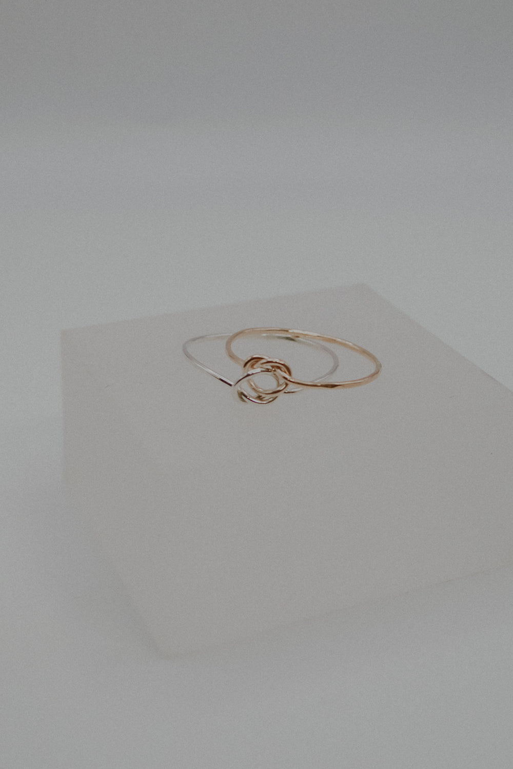 Double Knot Ring, Mixed Metal