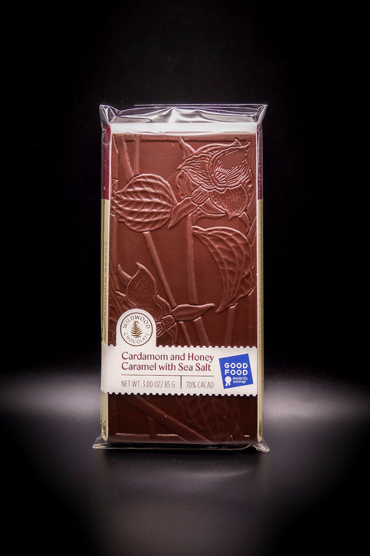 Cardamom & Sea Salt Honey Caramel Chocolate Bar