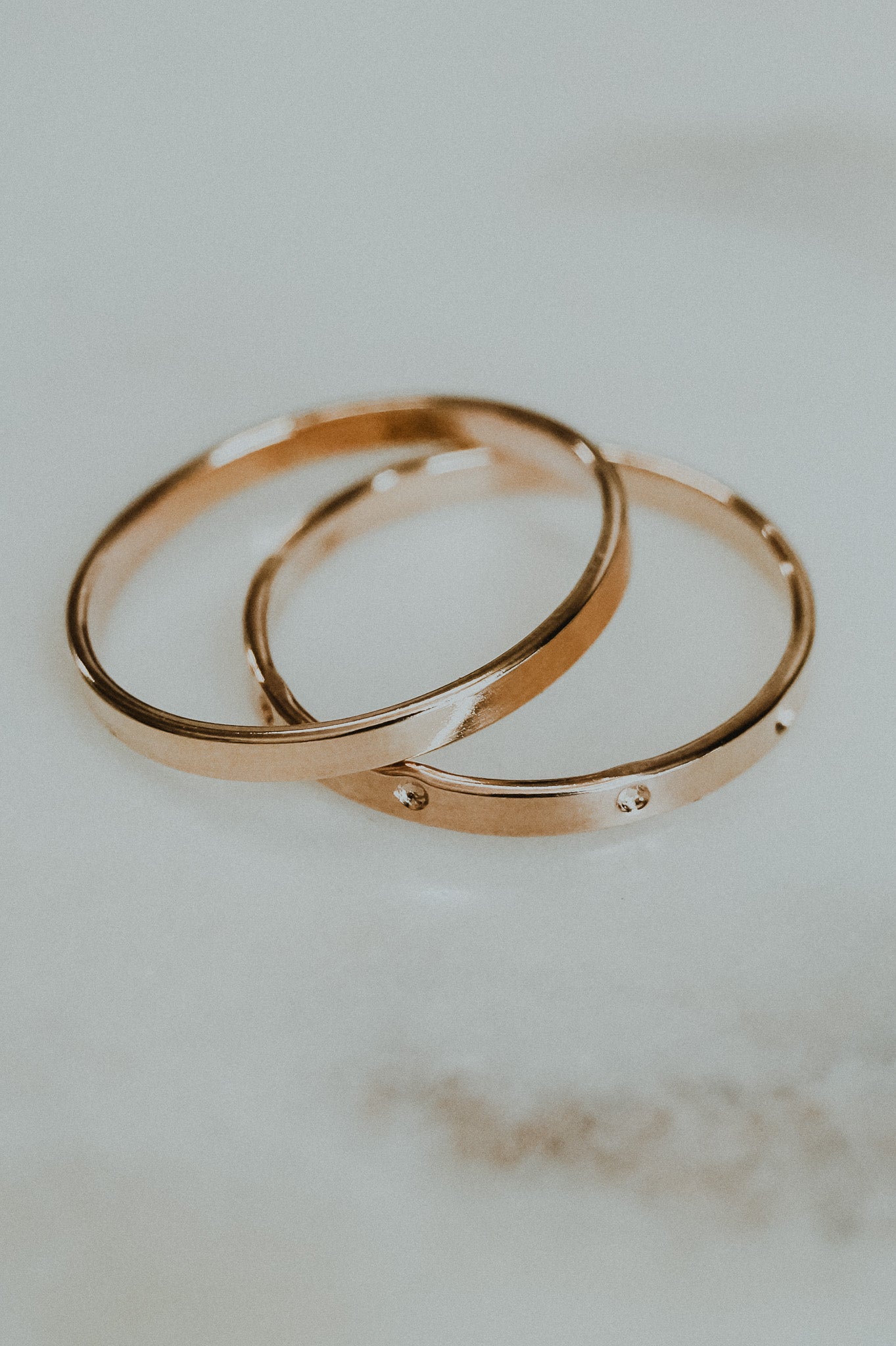 Dotted Mirror Band, 14K Gold Fill