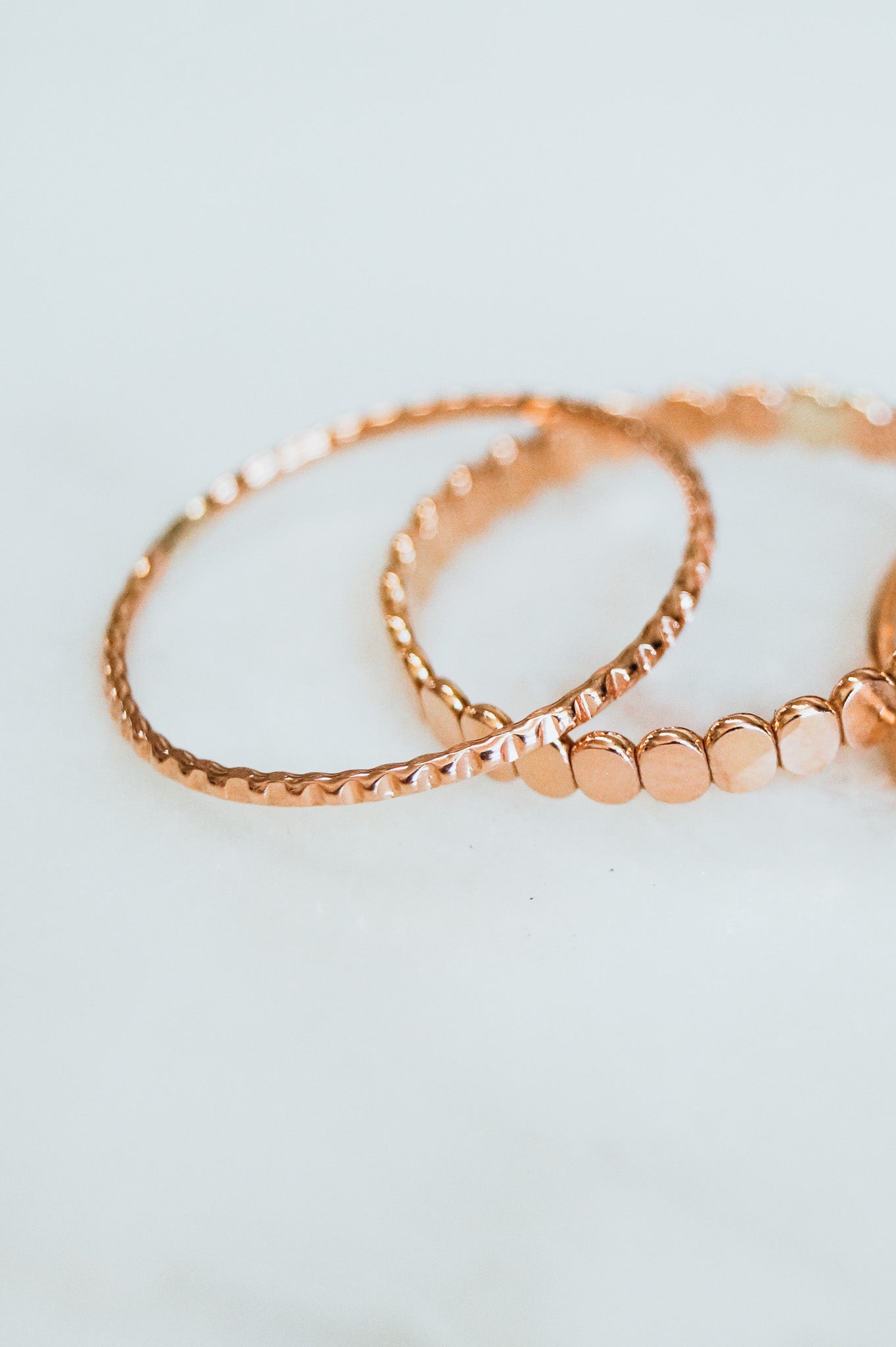 Lined Ring, 14K Rose Gold Fill