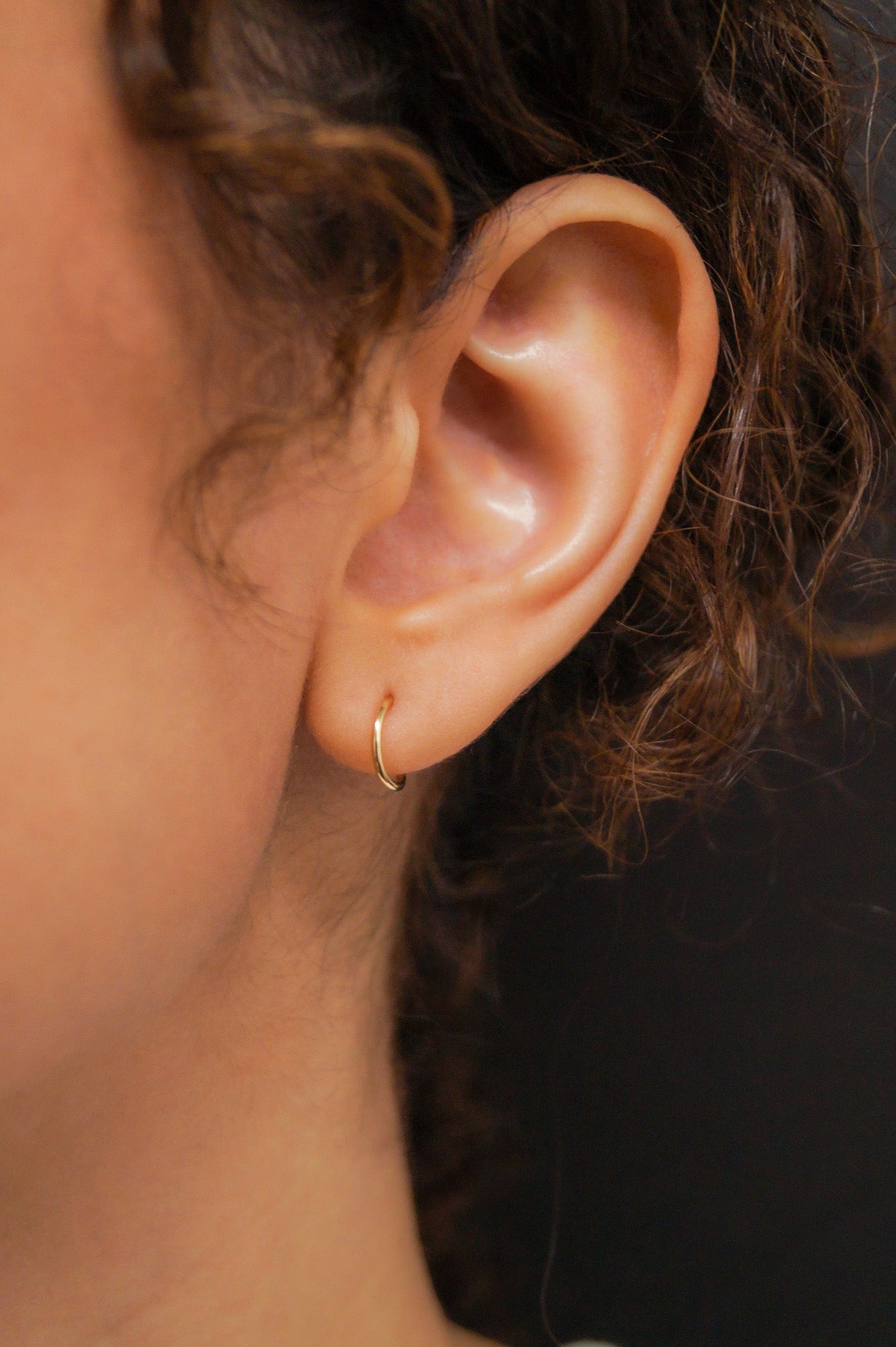 Huggie Hoop Earring in Sterling Silver