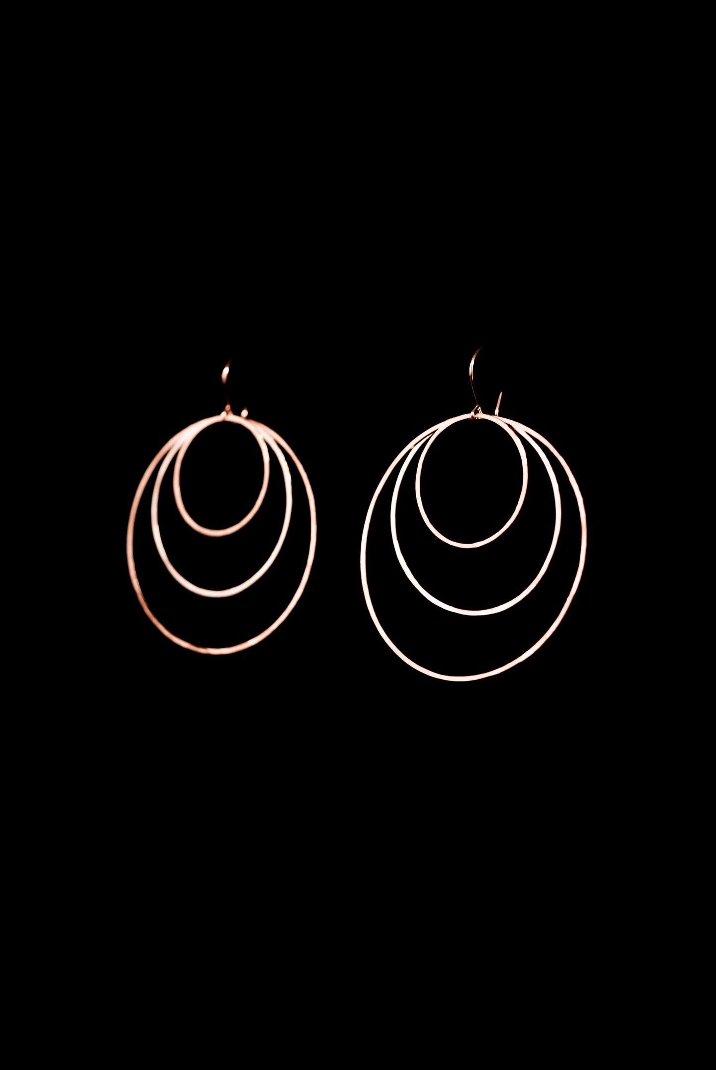 Triple Hoop Earrings, Gold Fill, Rose Gold Fill or Sterling Silver