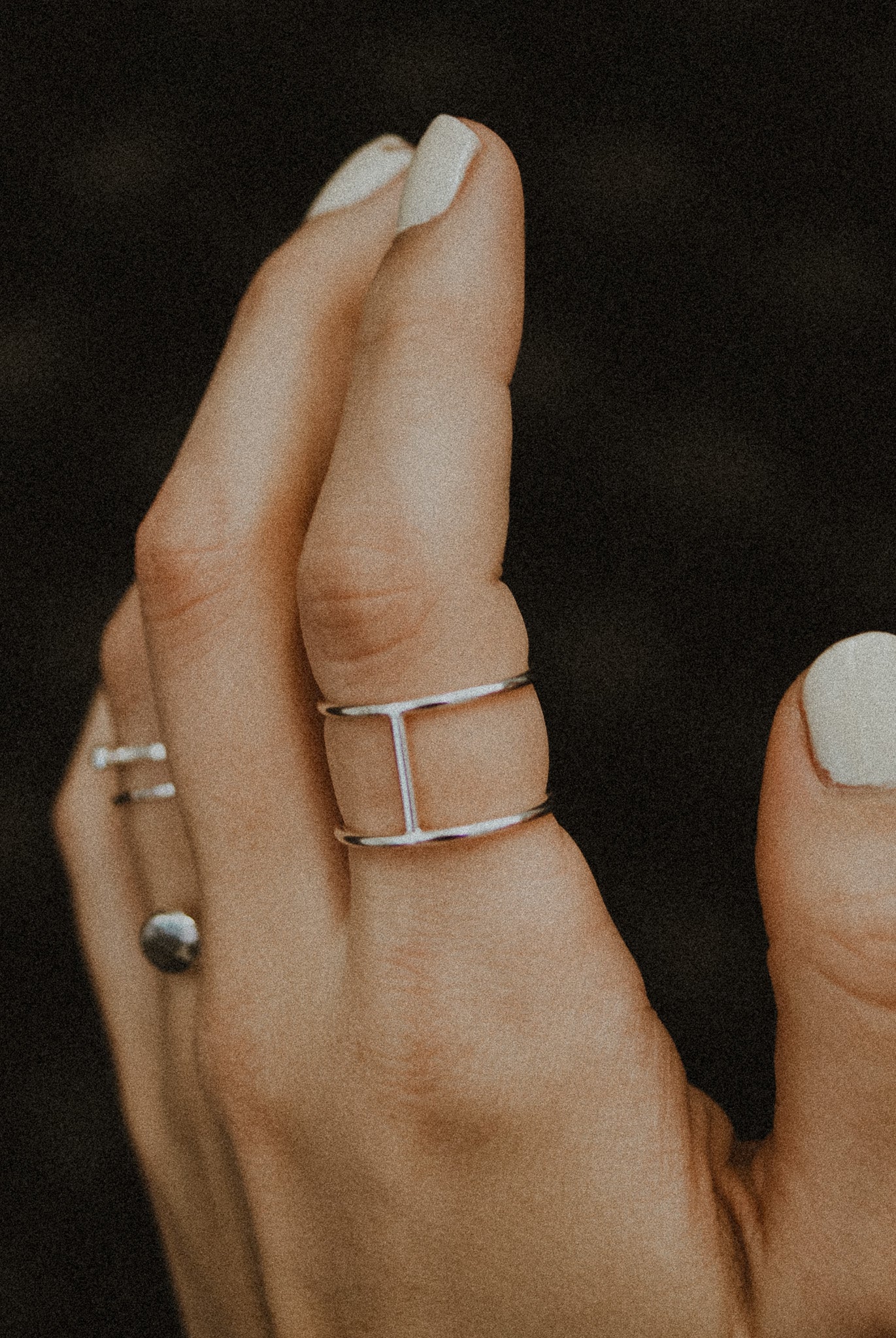 Large Cage Ring, Sterling Silver