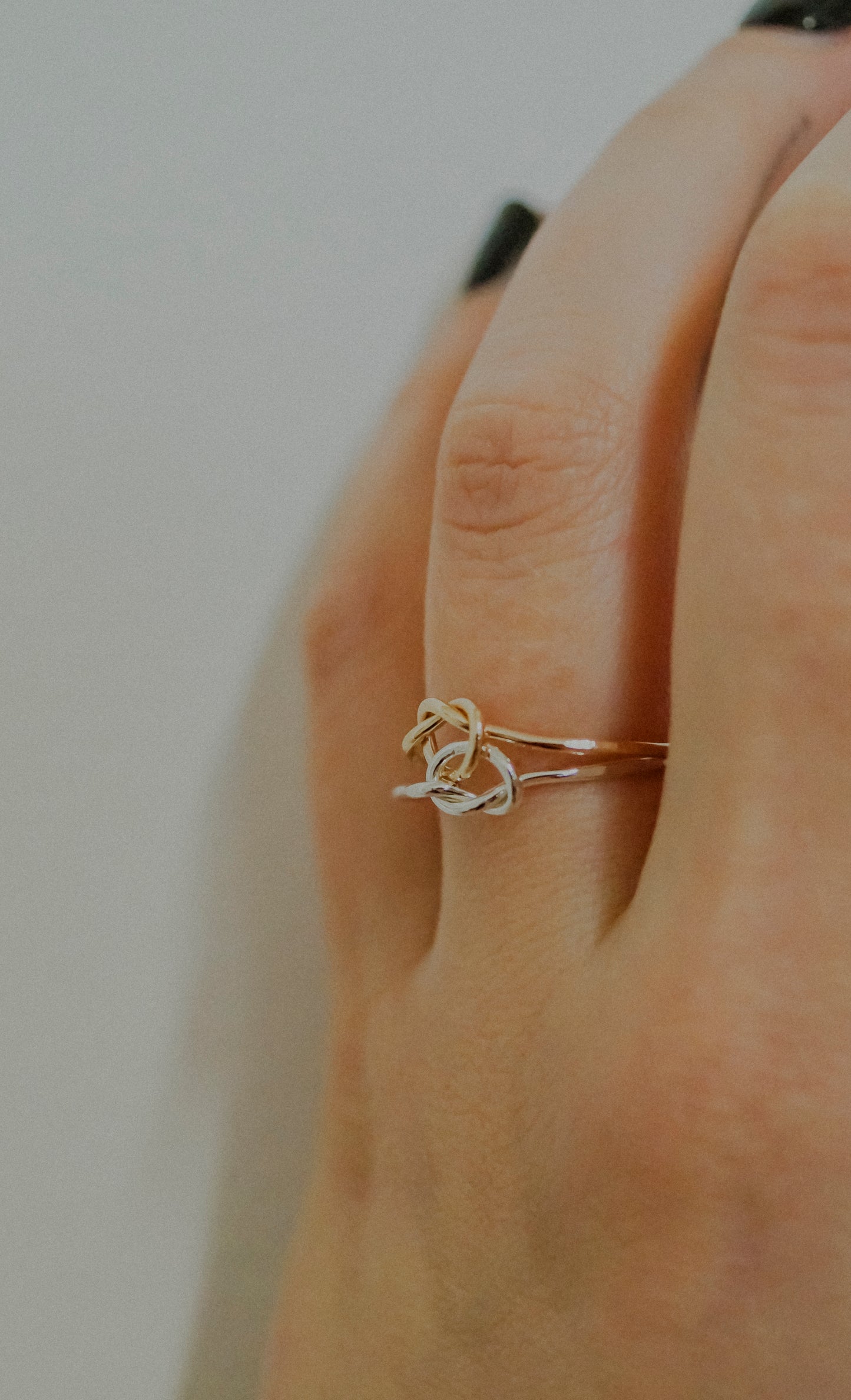 Double Knot Ring, Mixed Metal