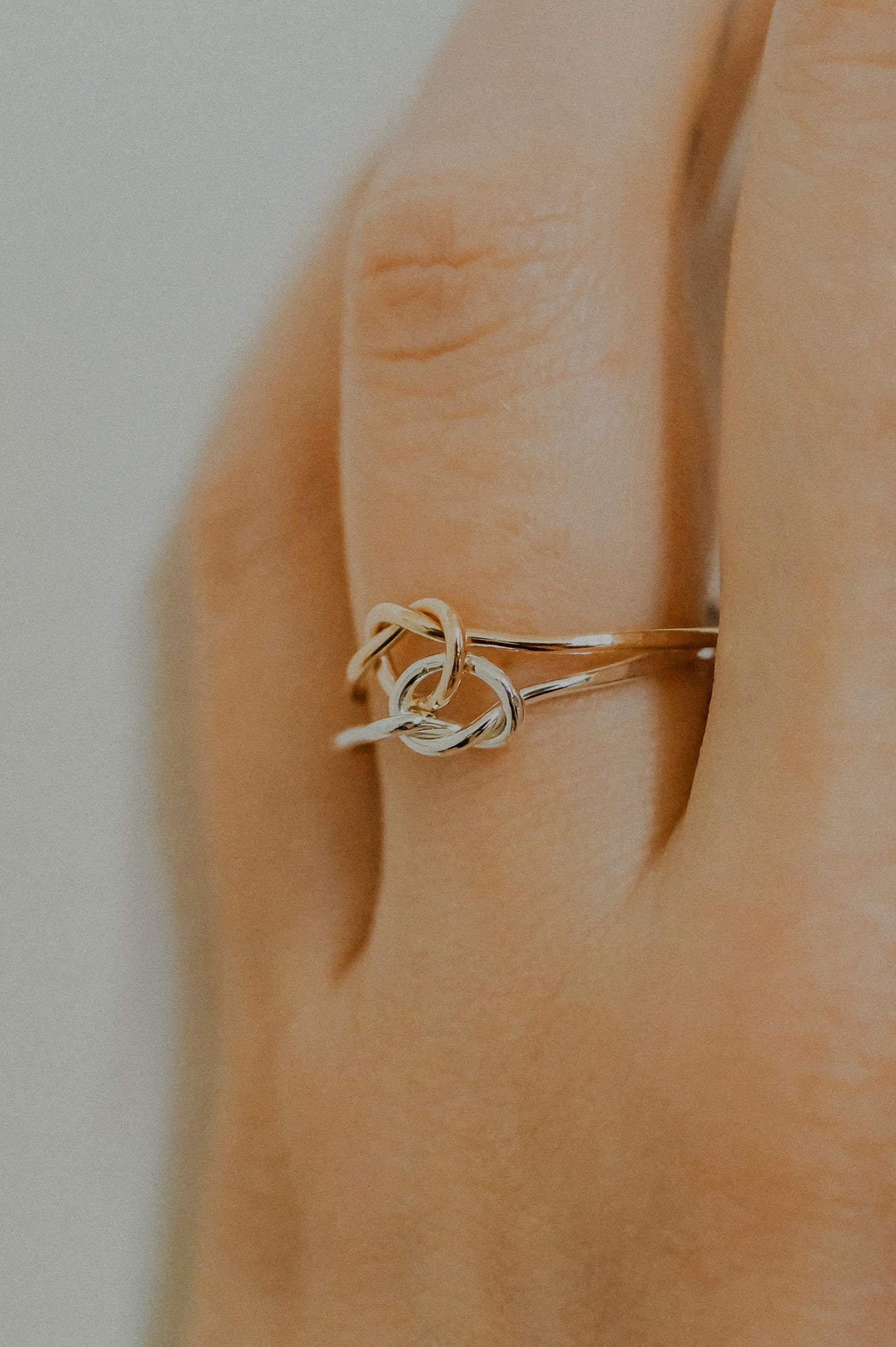 Double Knot Ring, Mixed Metal
