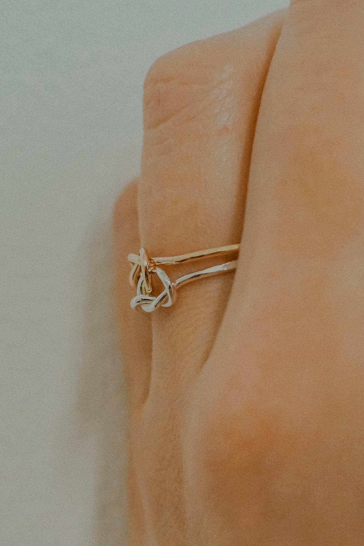 Double Knot Ring, Mixed Metal