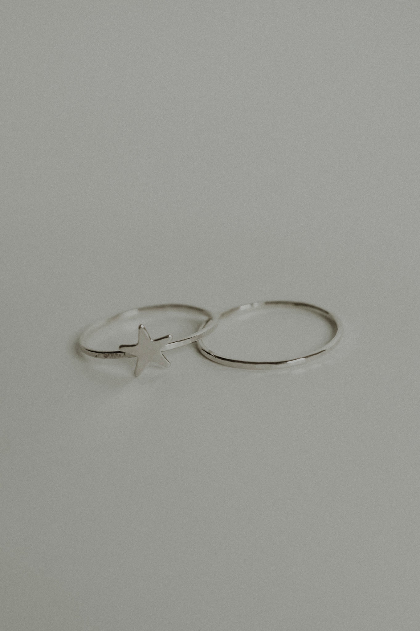 Star Set of 2 Stacking Rings, Sterling Silver