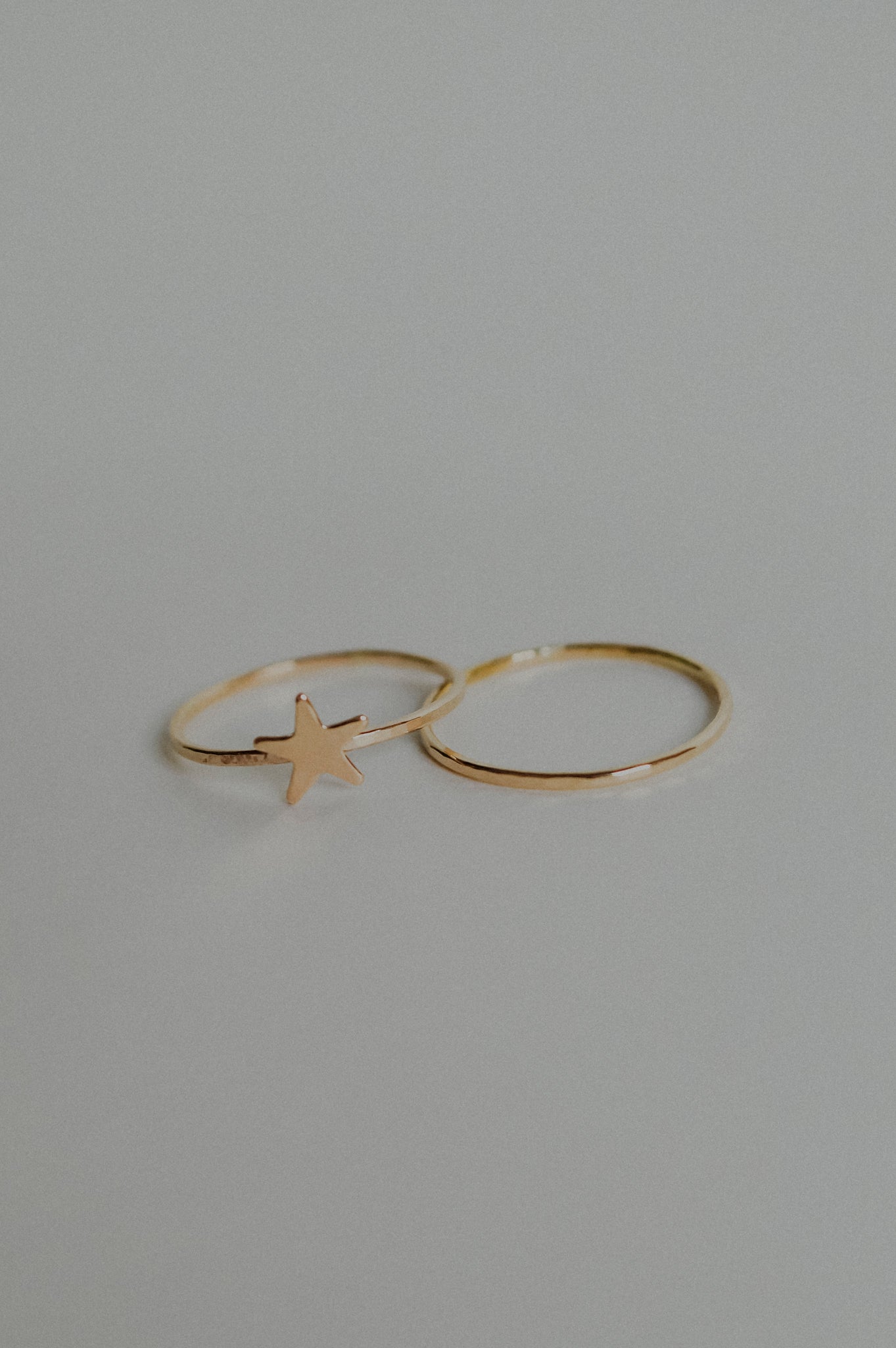 Star Set of 2 Stacking Rings, 14K Gold Fill