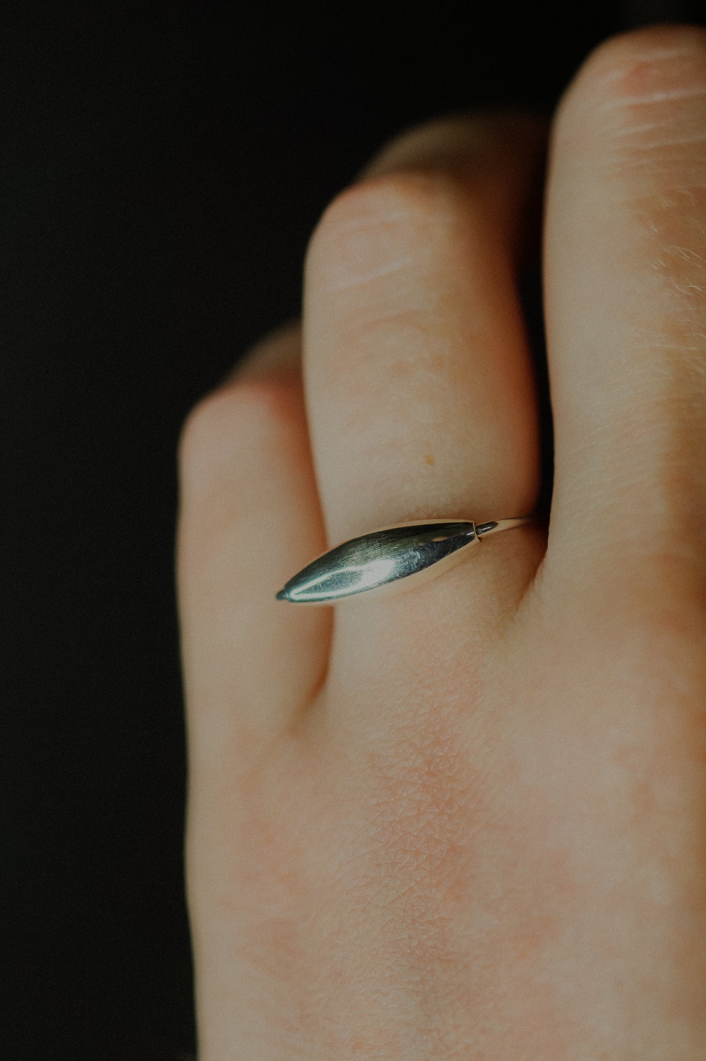 Baguette Spinner Ring, Sterling Silver
