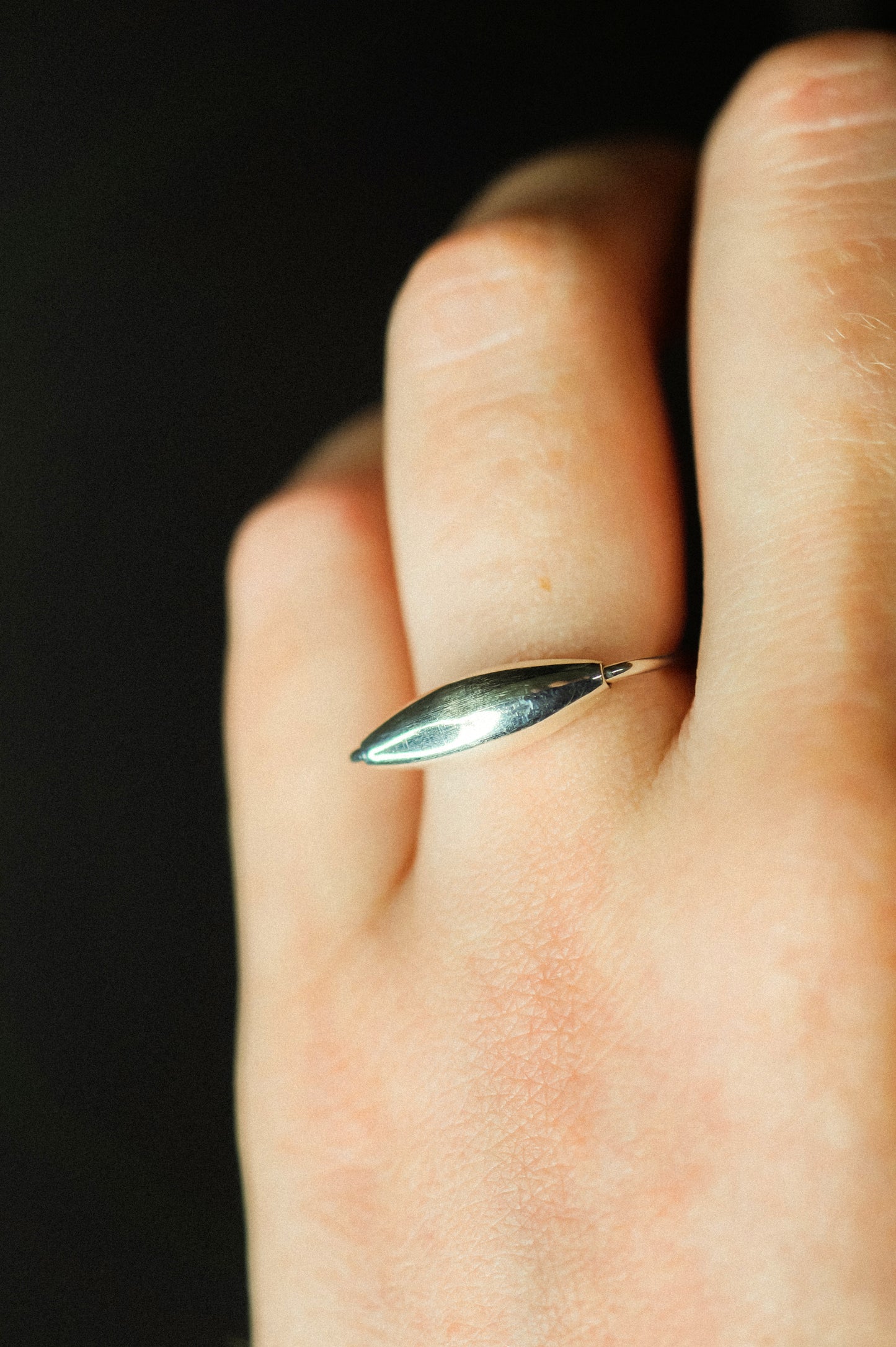 Baguette Spinner Ring, Sterling Silver