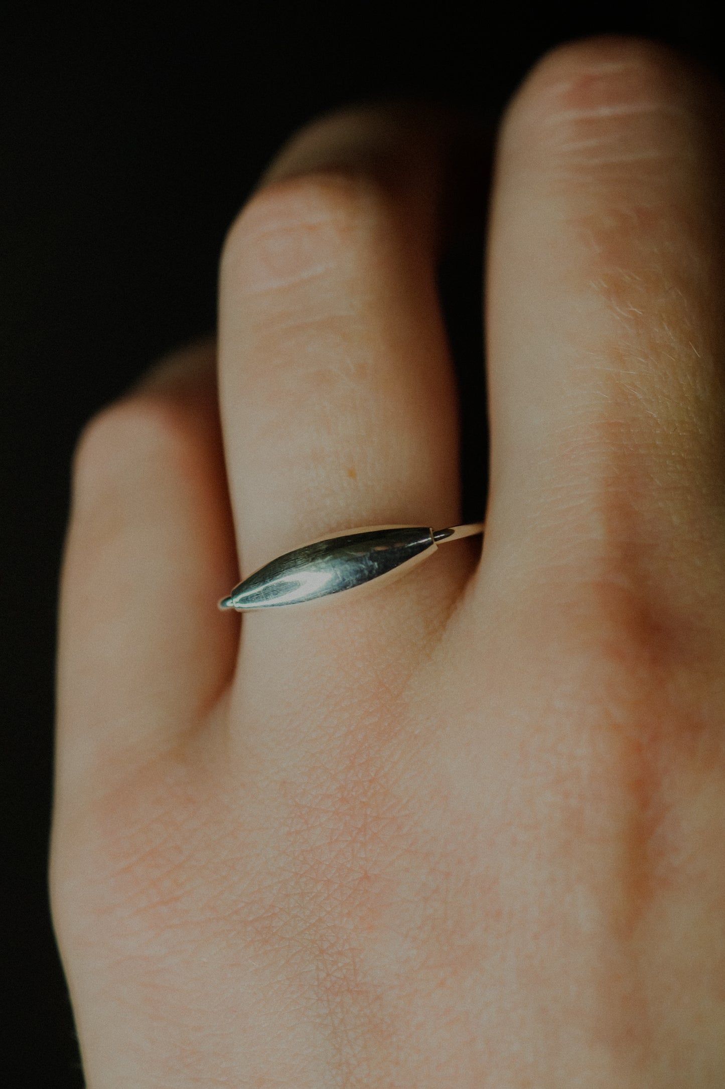 Baguette Spinner Ring, Sterling Silver