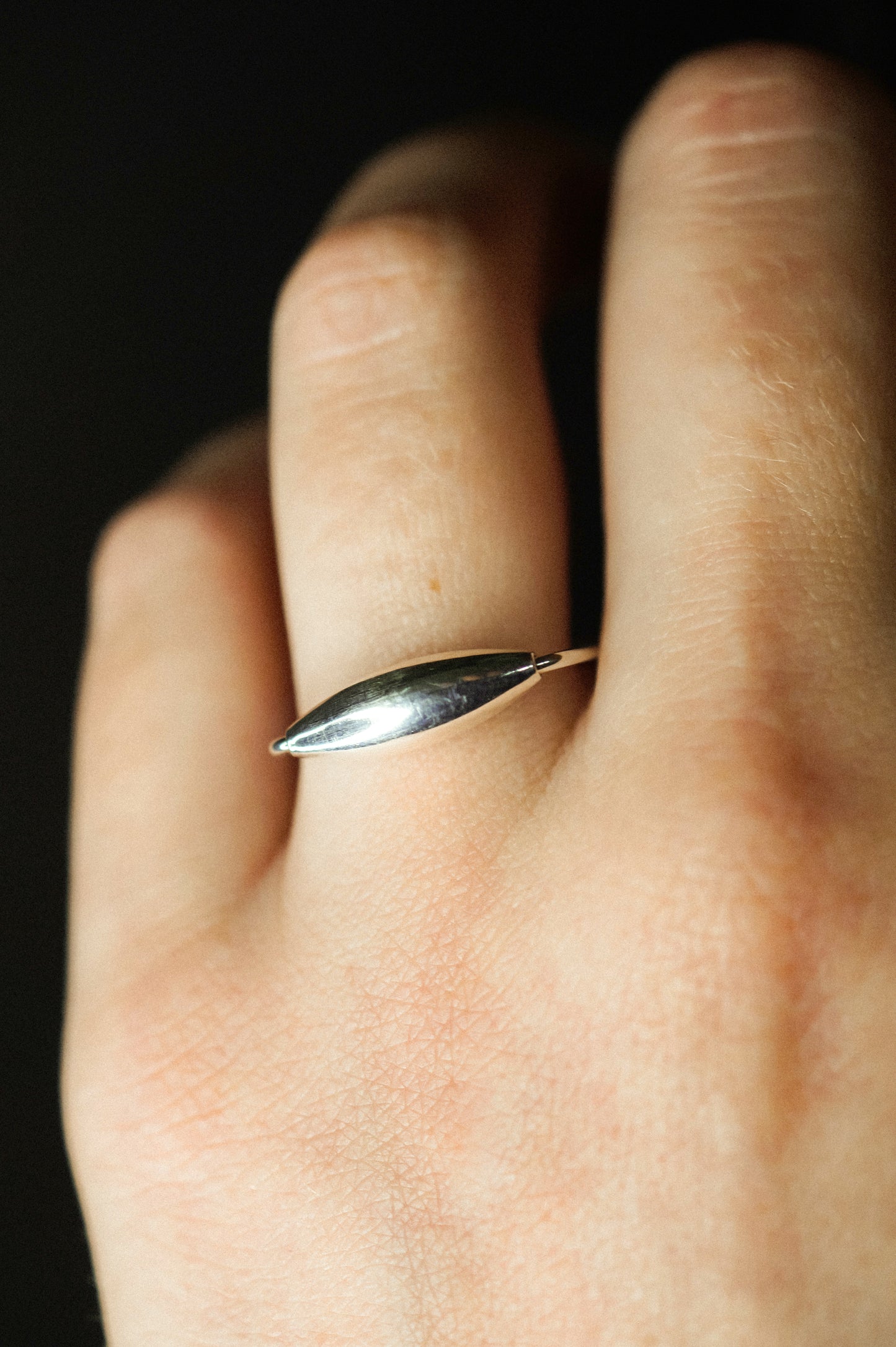 Baguette Spinner Ring, Sterling Silver