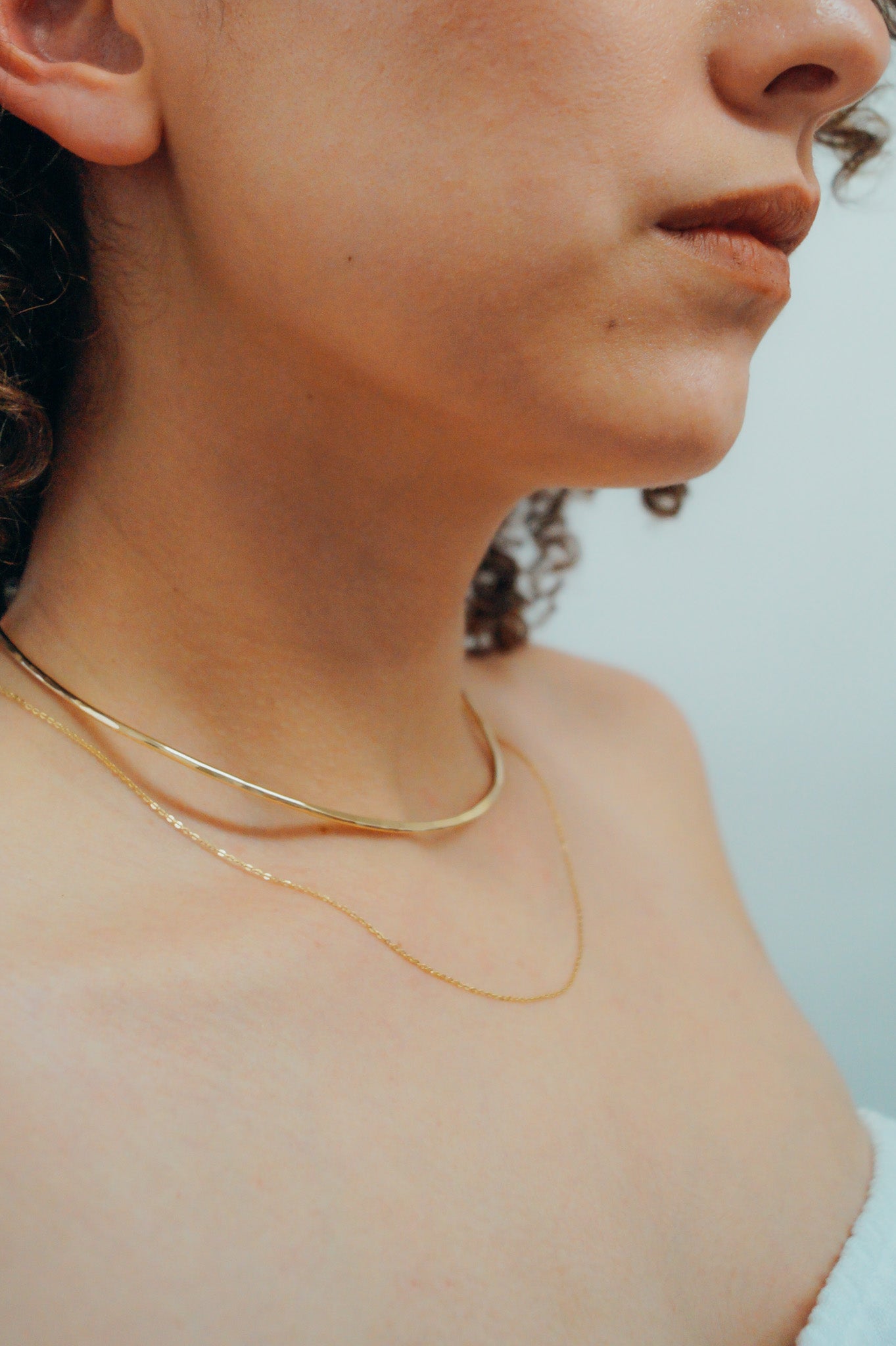 Thin 1mm Cable Chain Necklace, Solid 14K Gold