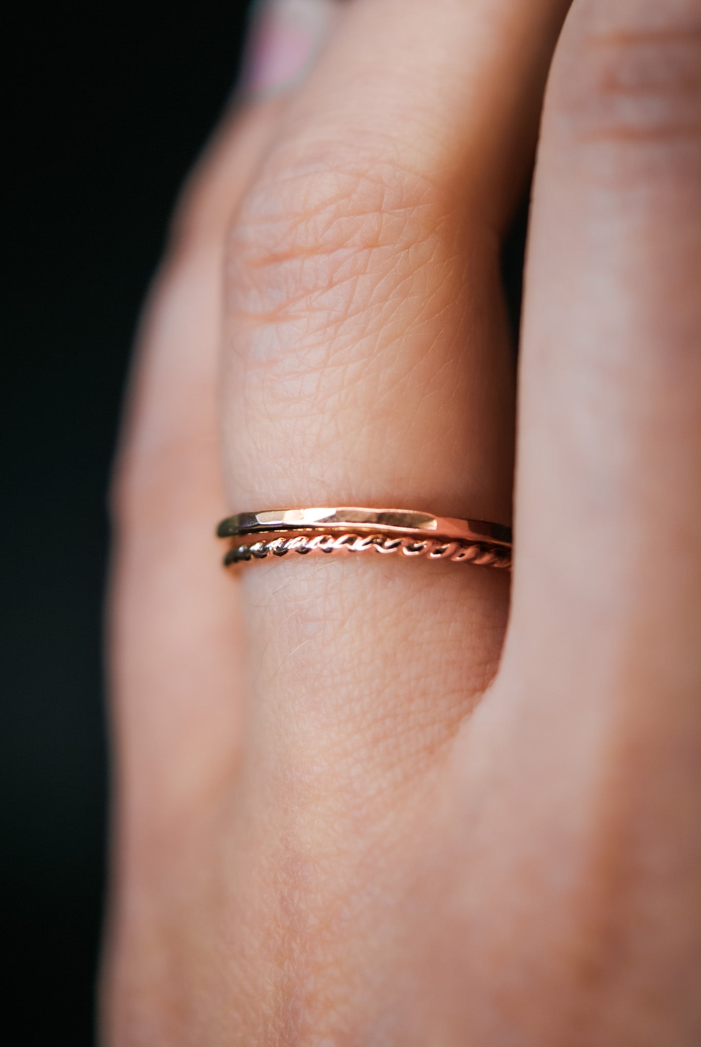 Twist Ring, 14K Rose Gold Fill