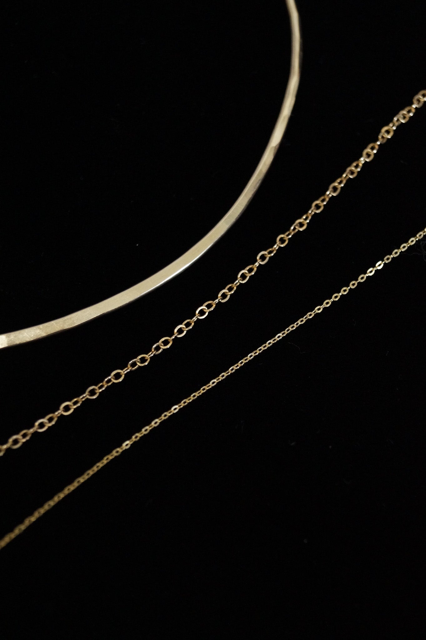 Thin 1mm Cable Chain Necklace, Solid 14K Gold