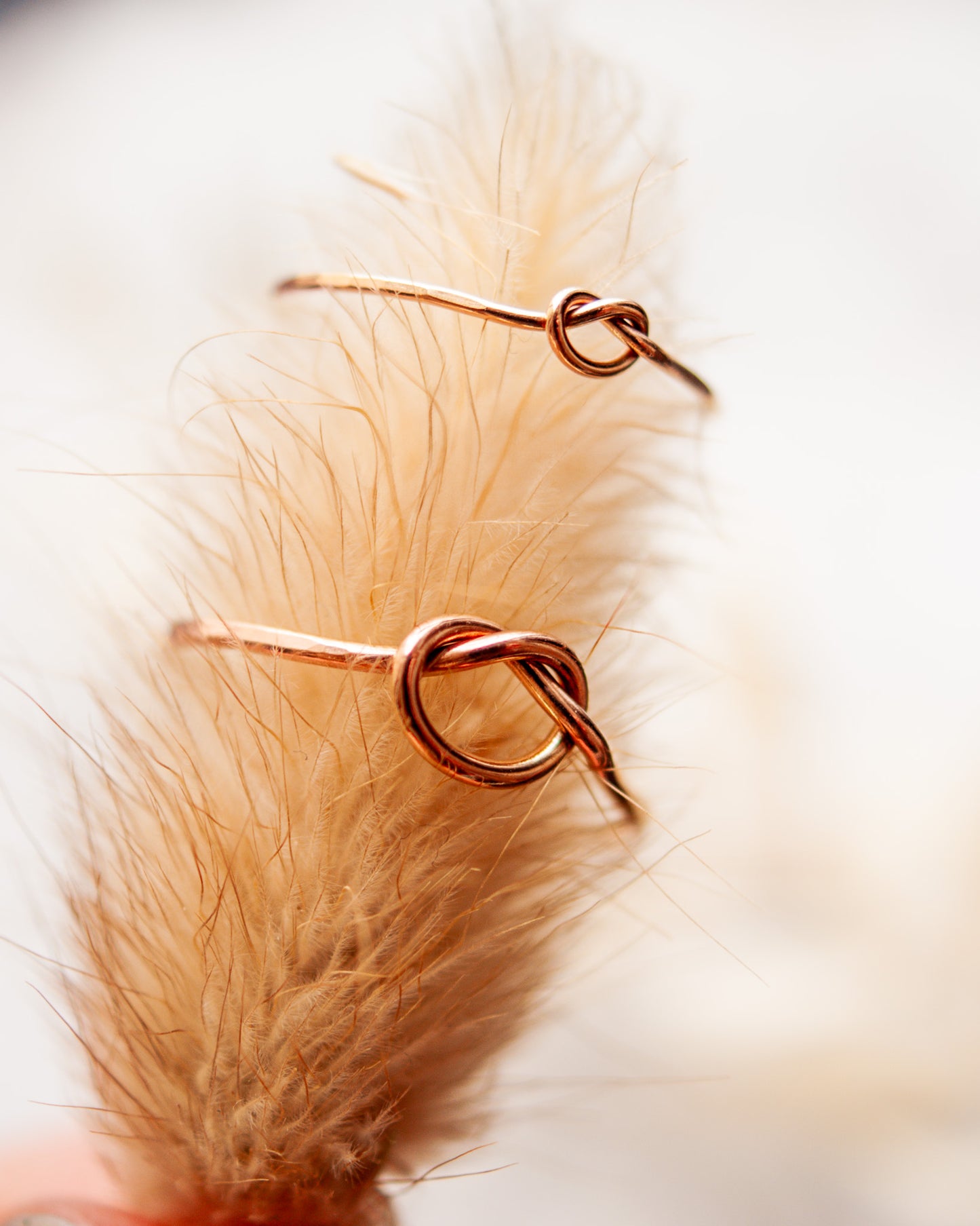 Open Knot Ring, Solid 14K Rose Gold