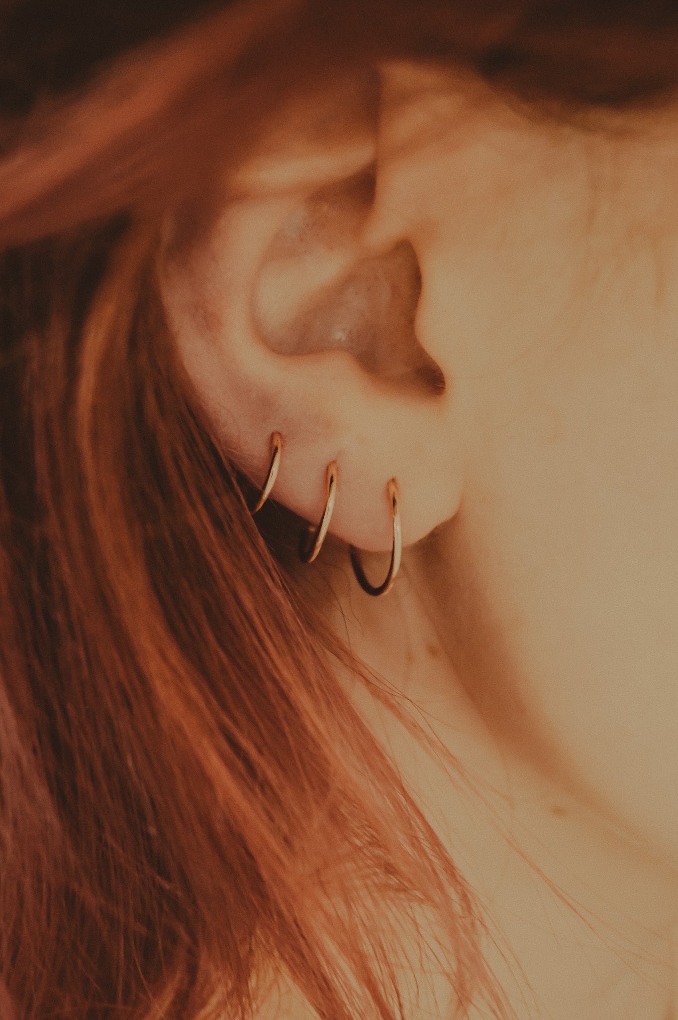 Huggie Hoop Earring in Solid 14K Gold