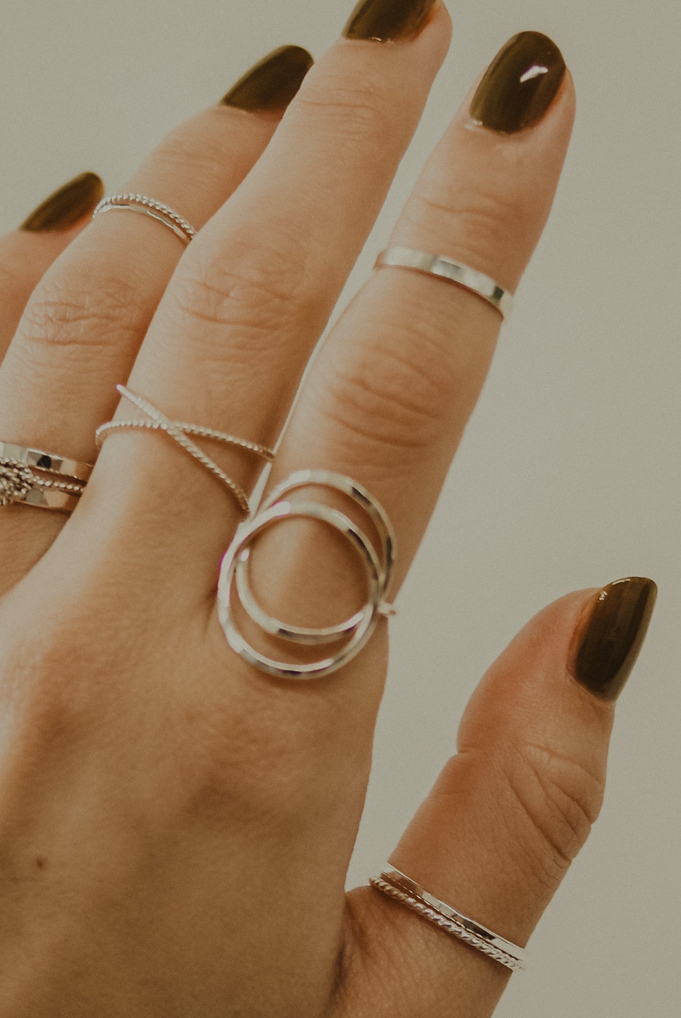 Twist X-Ring, Solid 14K Gold
