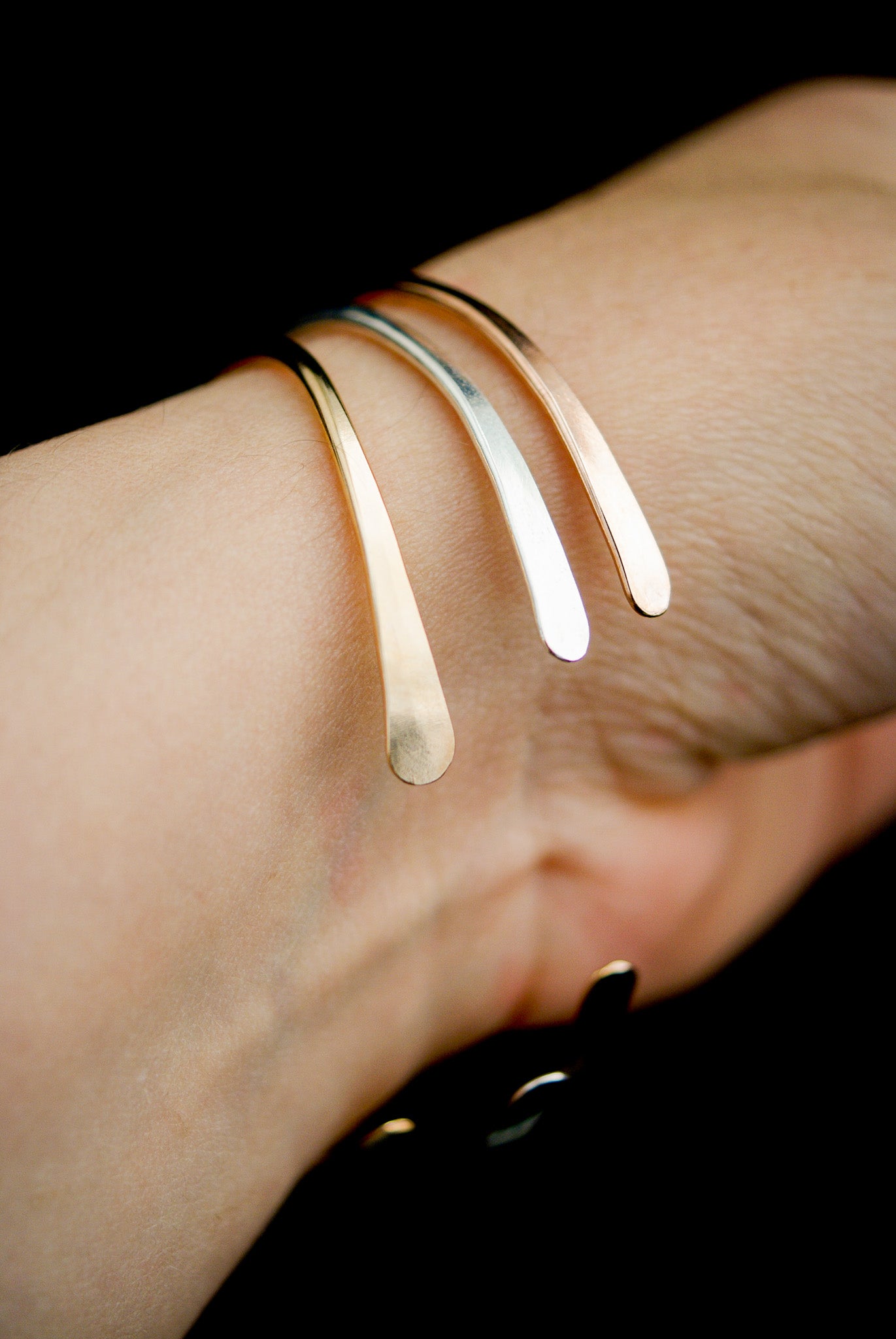 Sunburst Cuff, Solid Gold or Rose Gold