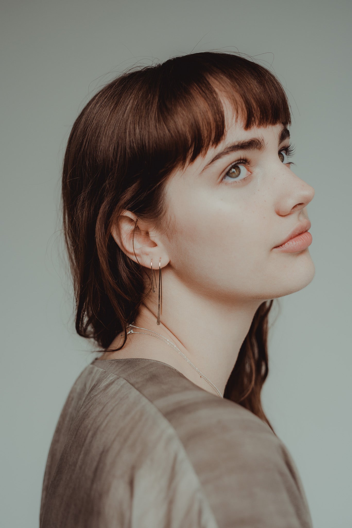 Long Arch Earrings in Solid Gold