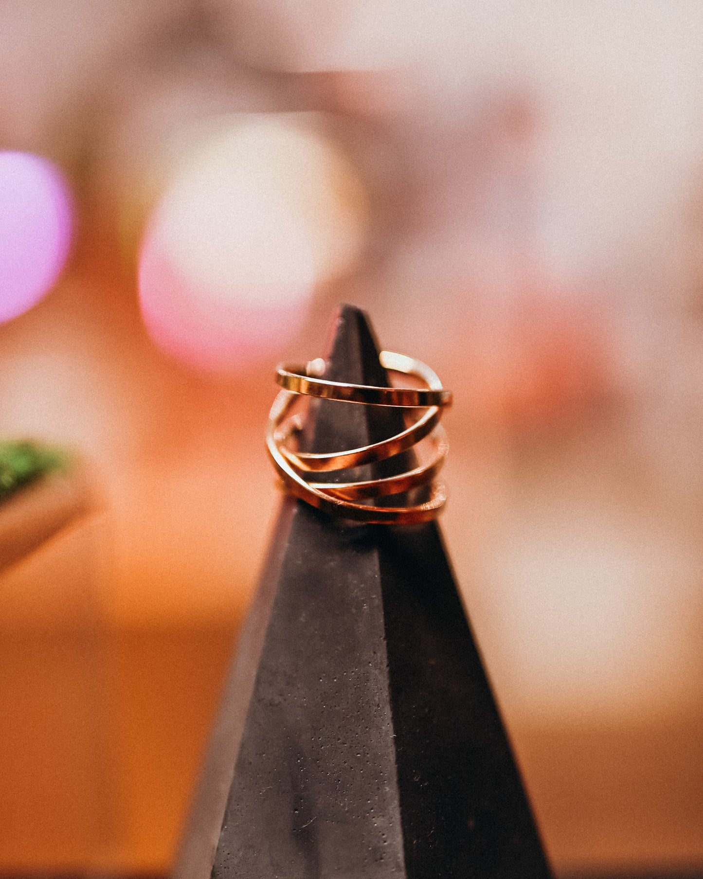 Ribbon Wraparound Ring, 14K Rose Gold Fill