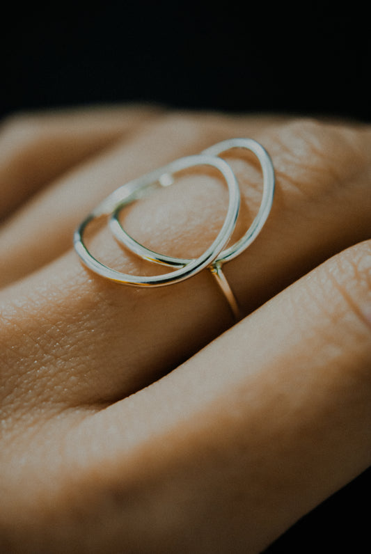 Eclipse Ring, Sterling Silver