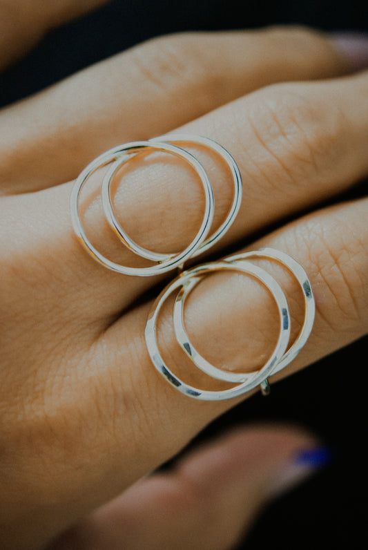 Eclipse Ring, Sterling Silver