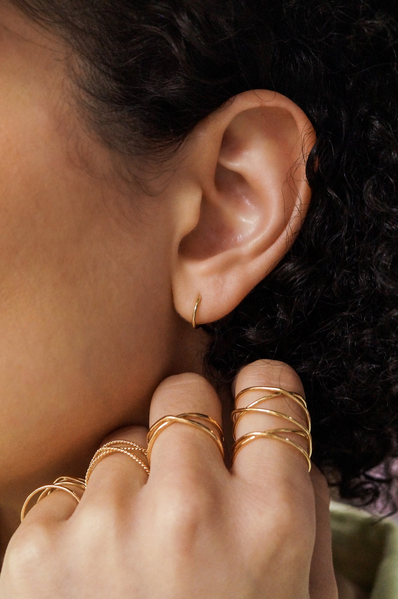 Huggie Hoop Earring in 14K Gold Fill