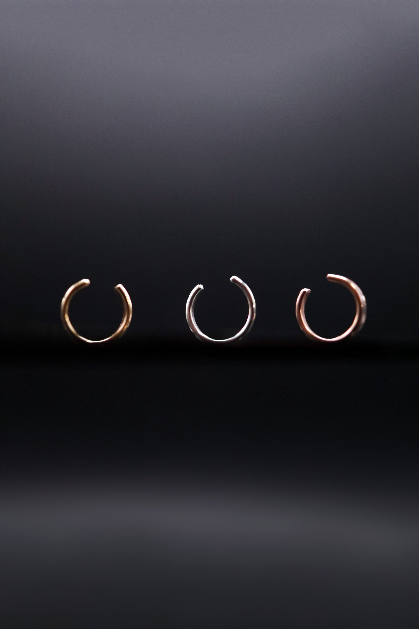 Mirror Ear Cuff, Solid 14K Gold