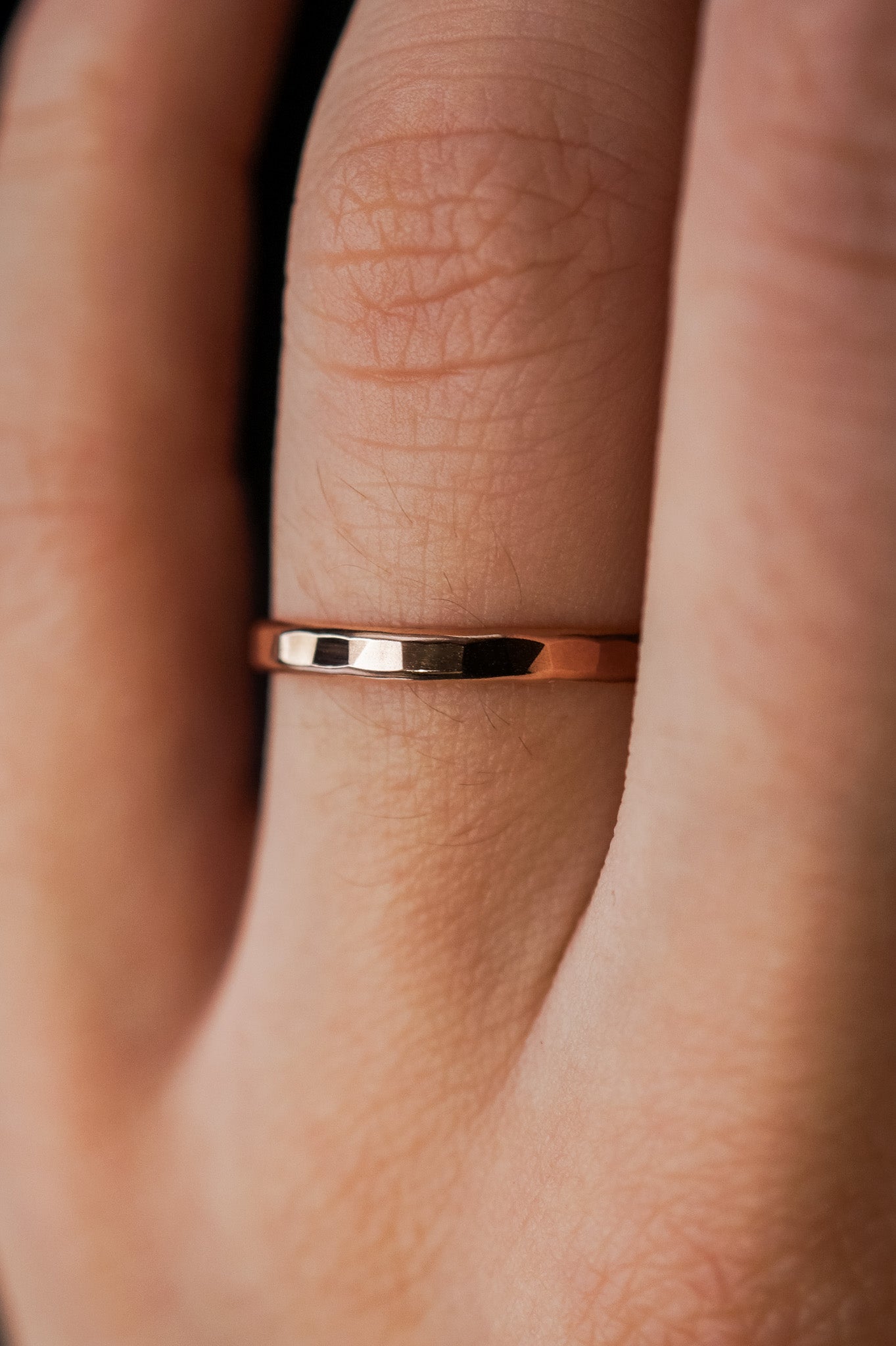 Rose Gold Gold Filled Band Ring Extra Thick Ring, 14K Rose Gold