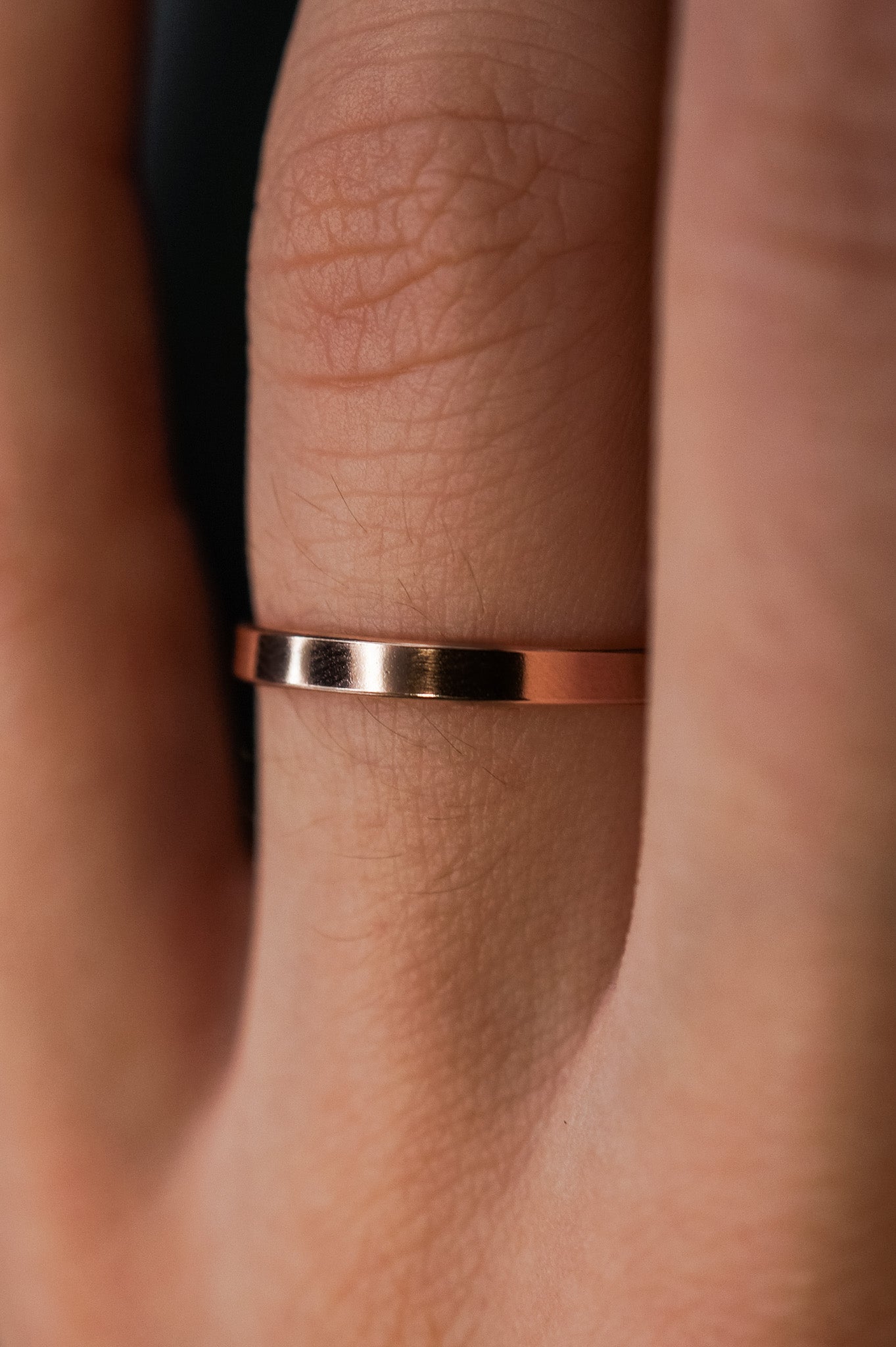 Mirror Band, 14K Rose Gold Fill