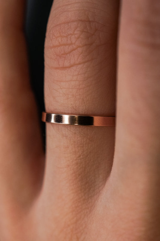Mirror Band, 14K Rose Gold Fill
