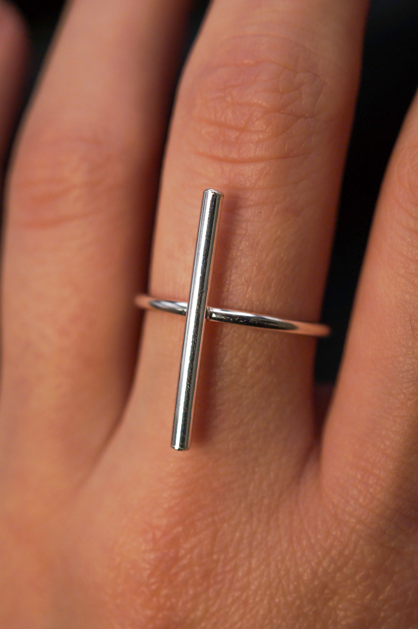 Bar Ring, Sterling Silver