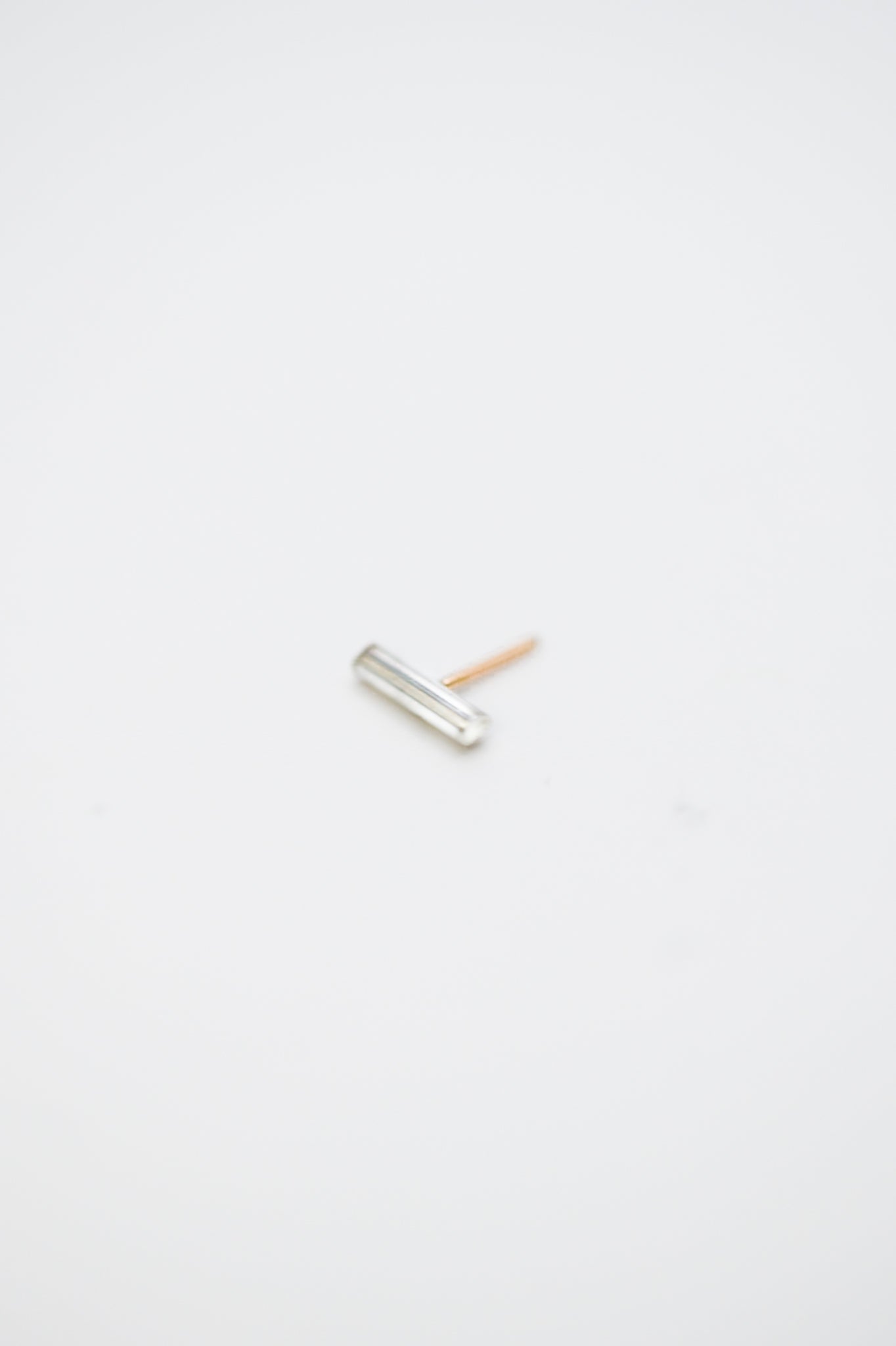 Tiny Bar Flat Back Stud Earring