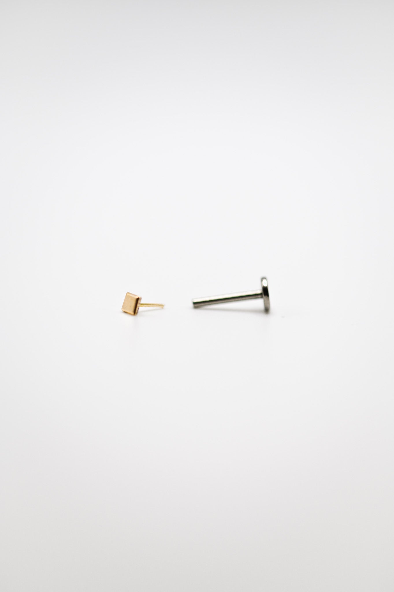 Square Mirror Flat Back Stud Earring