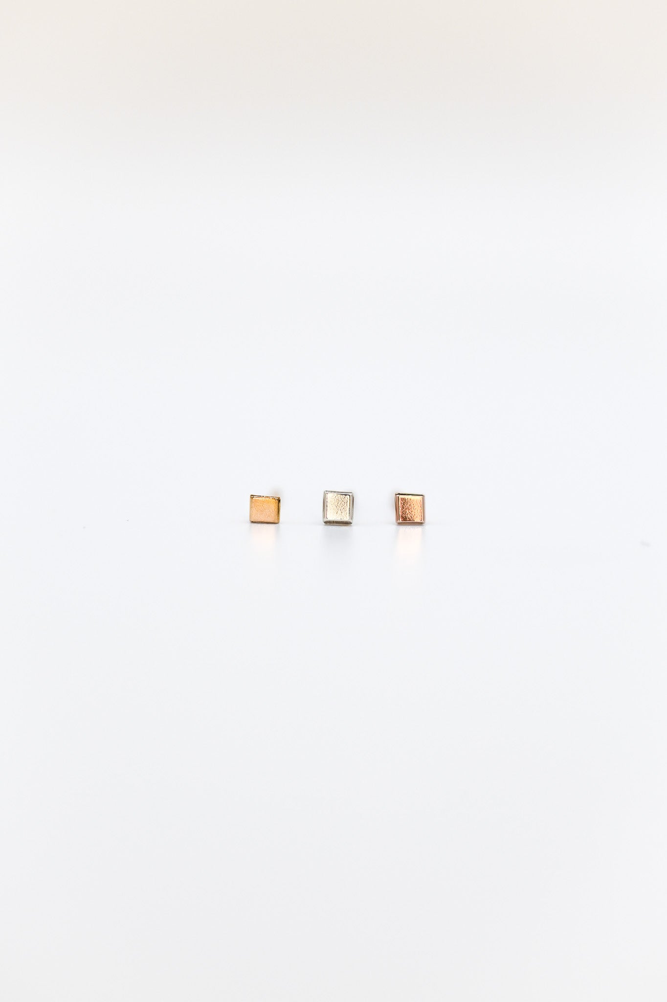 Square Mirror Flat Back Stud Earring