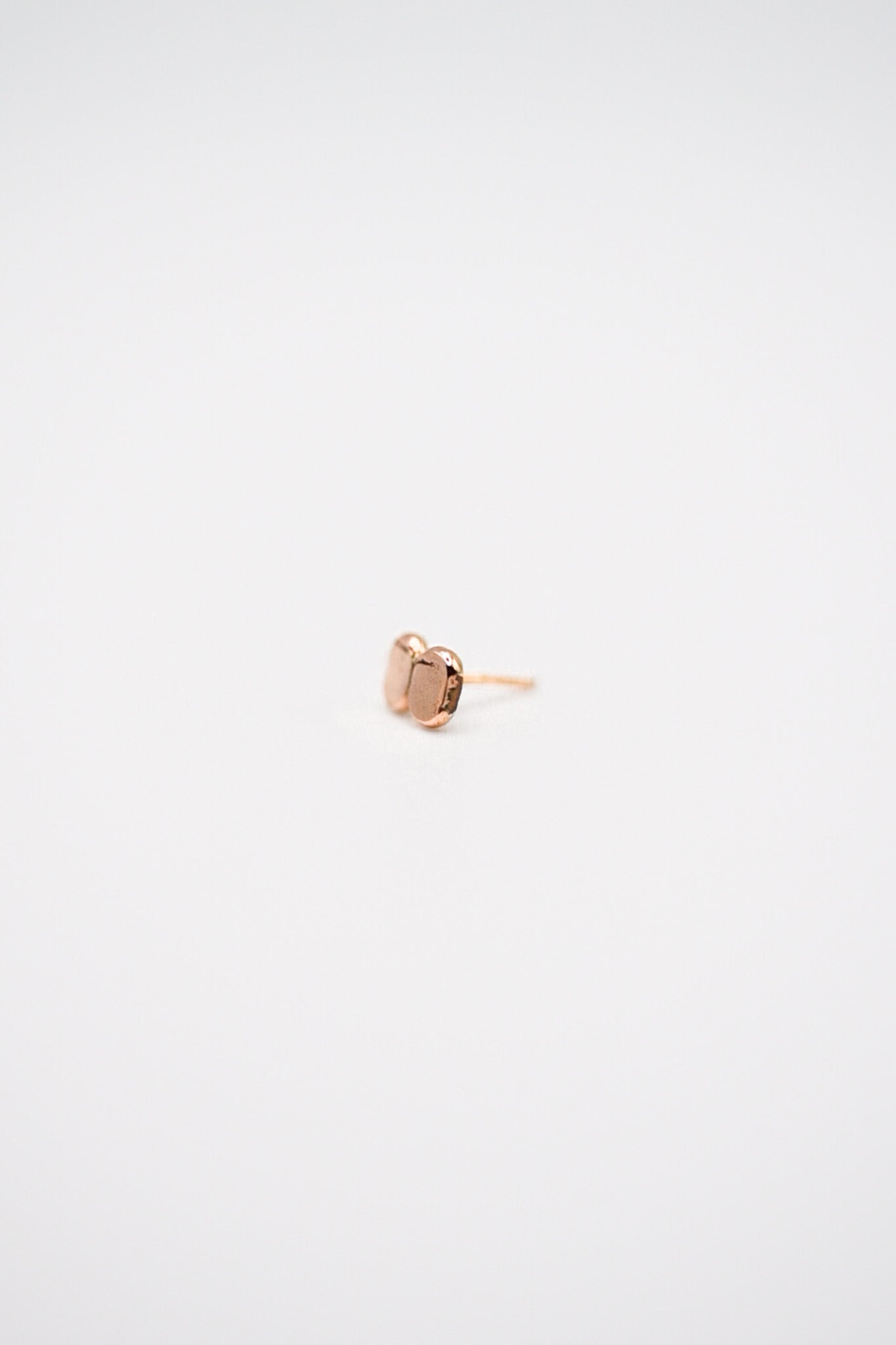 Hammered Bead Flat Back Stud Earring