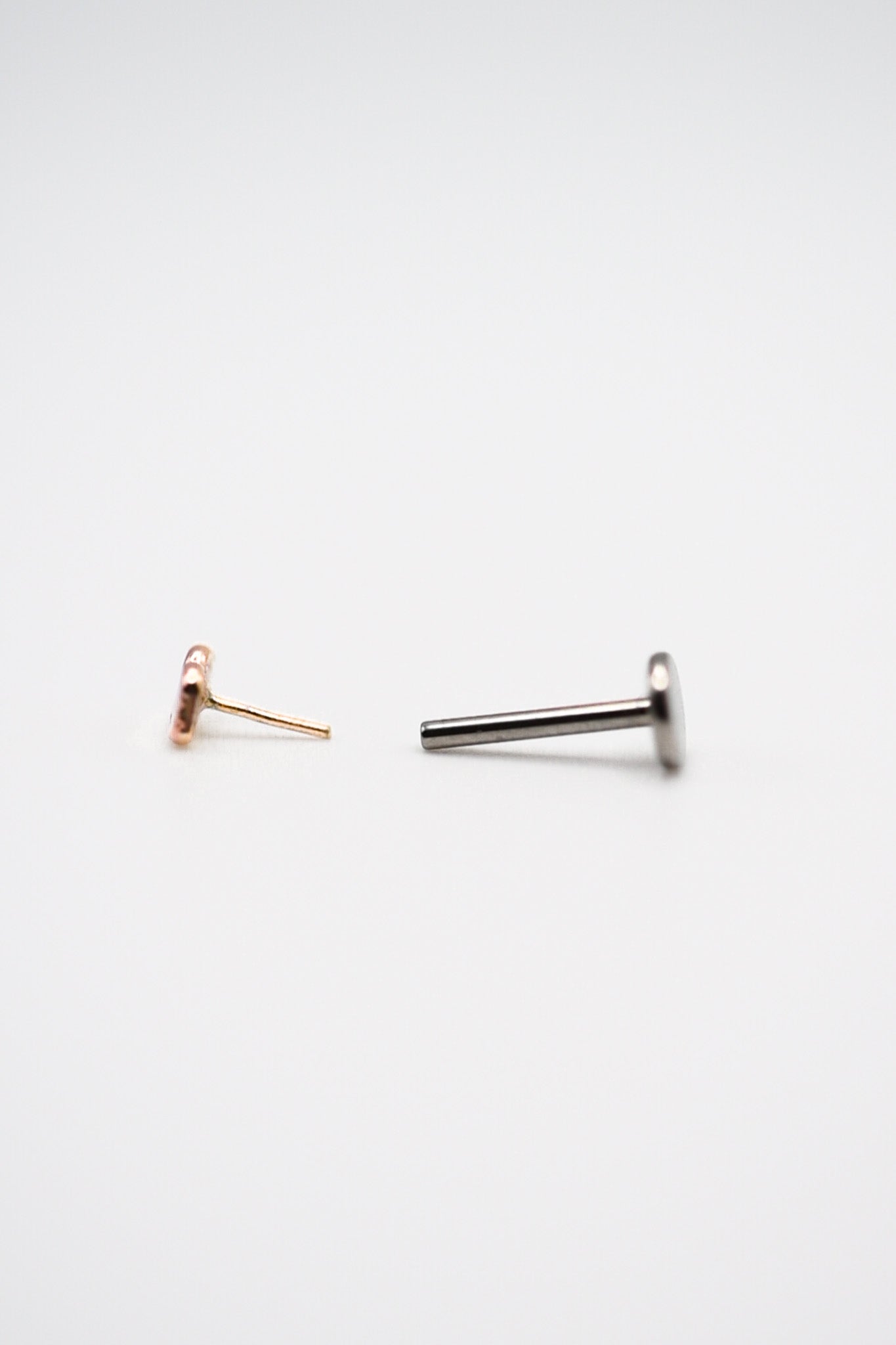 Hammered Bead Flat Back Stud Earring