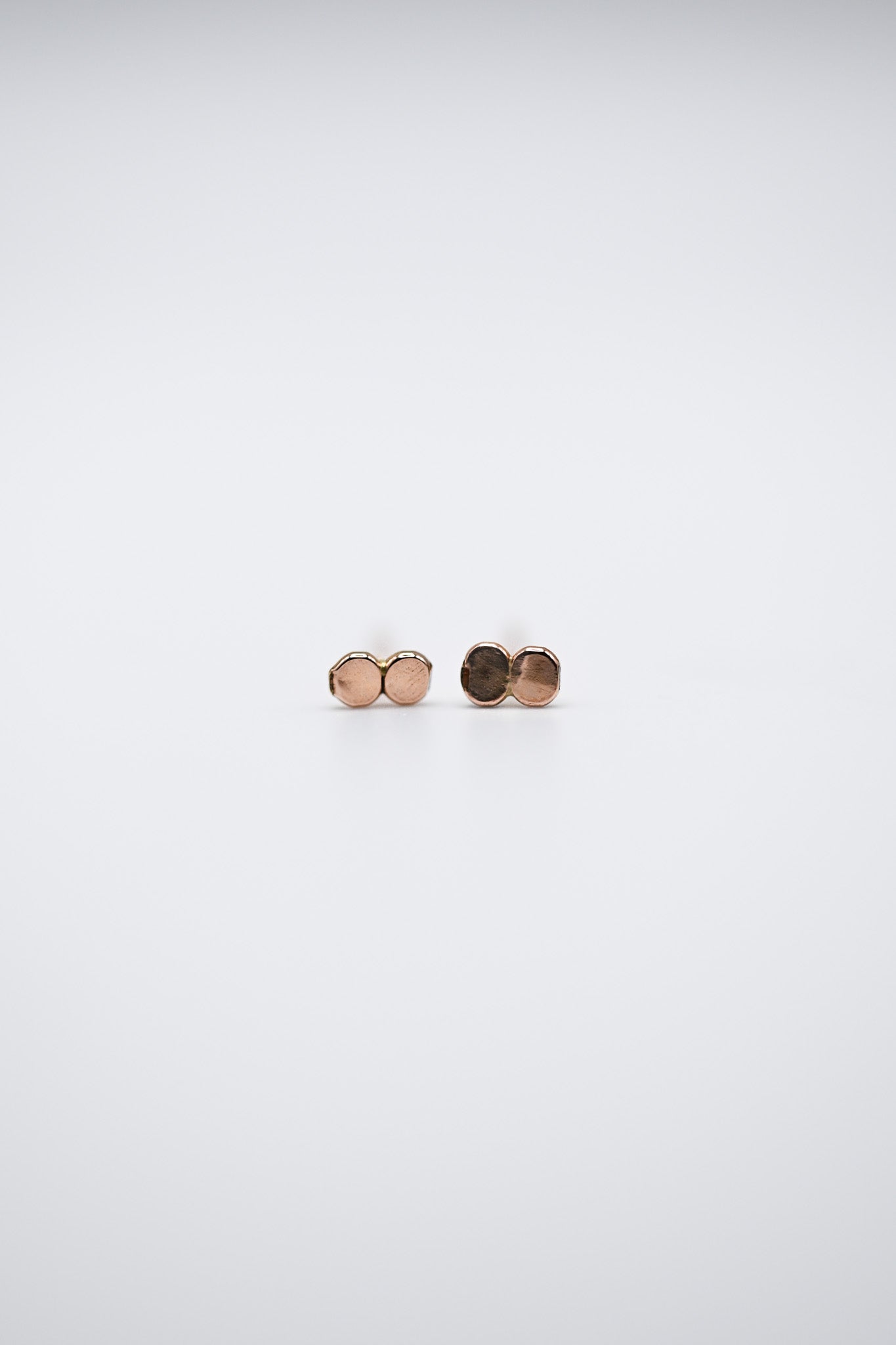 Hammered Bead Flat Back Stud Earring