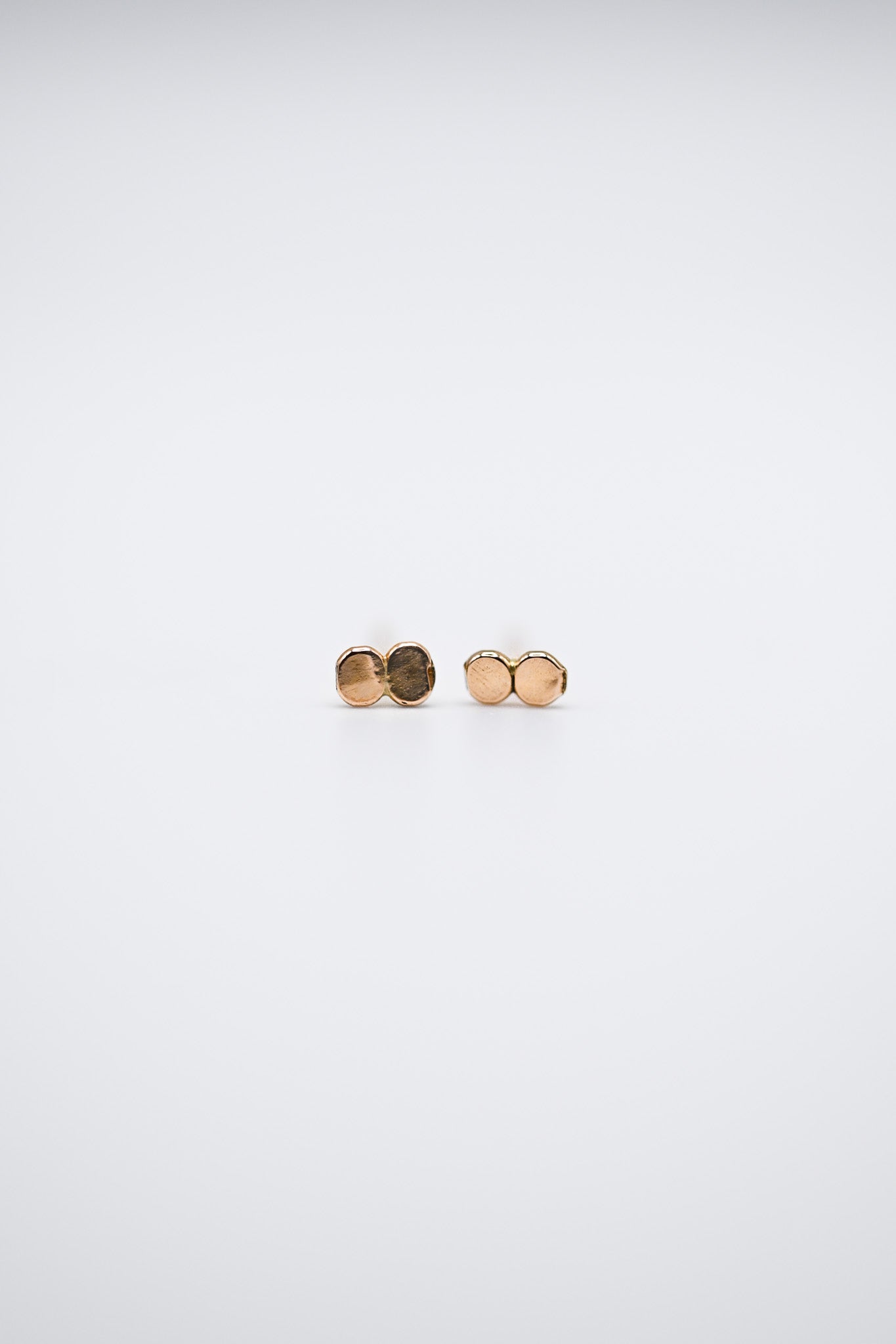 Hammered Bead Flat Back Stud Earring