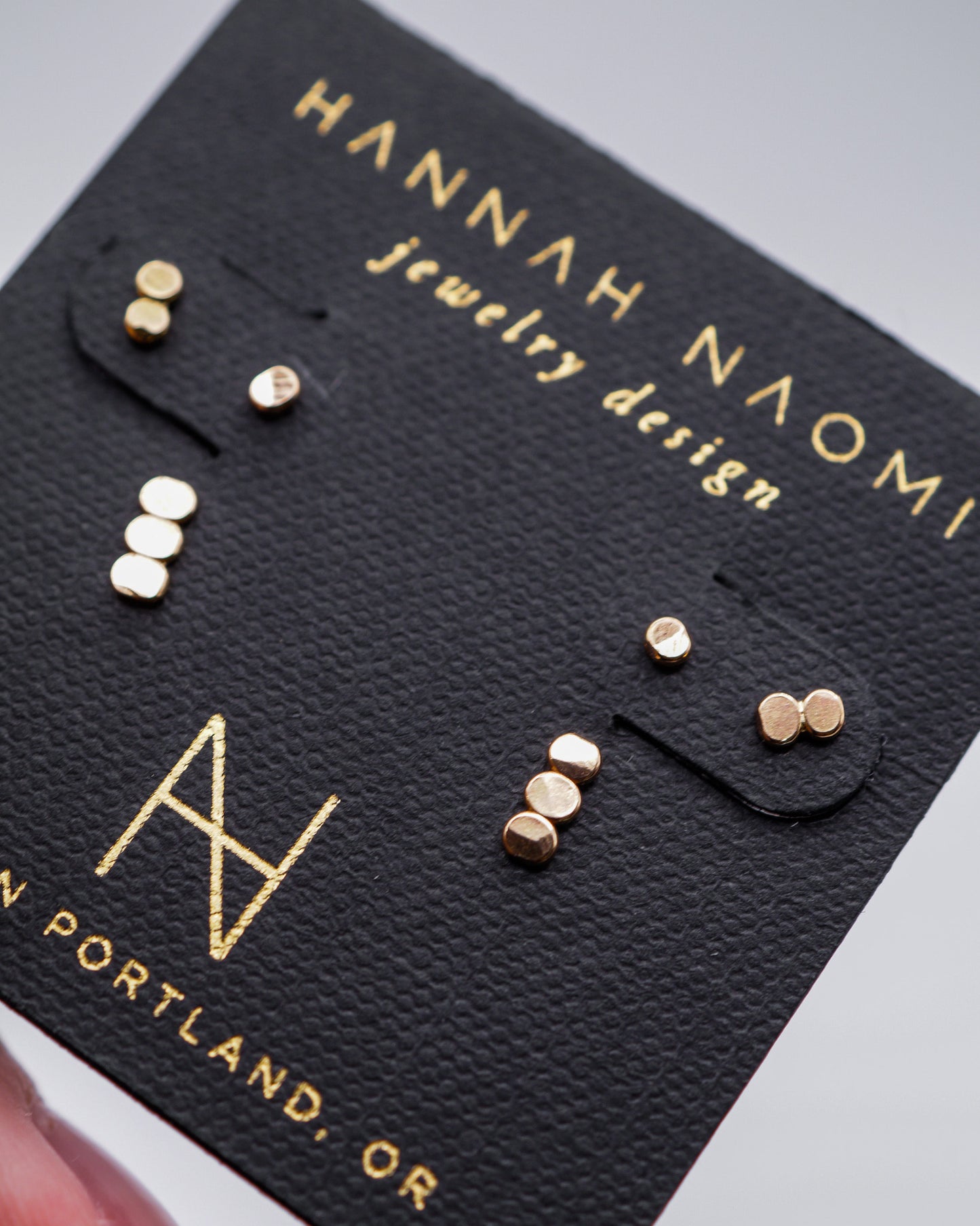 Hammered Bead Stud Earrings, 14K Gold Fill, Rose Gold Fill or Sterling Silver