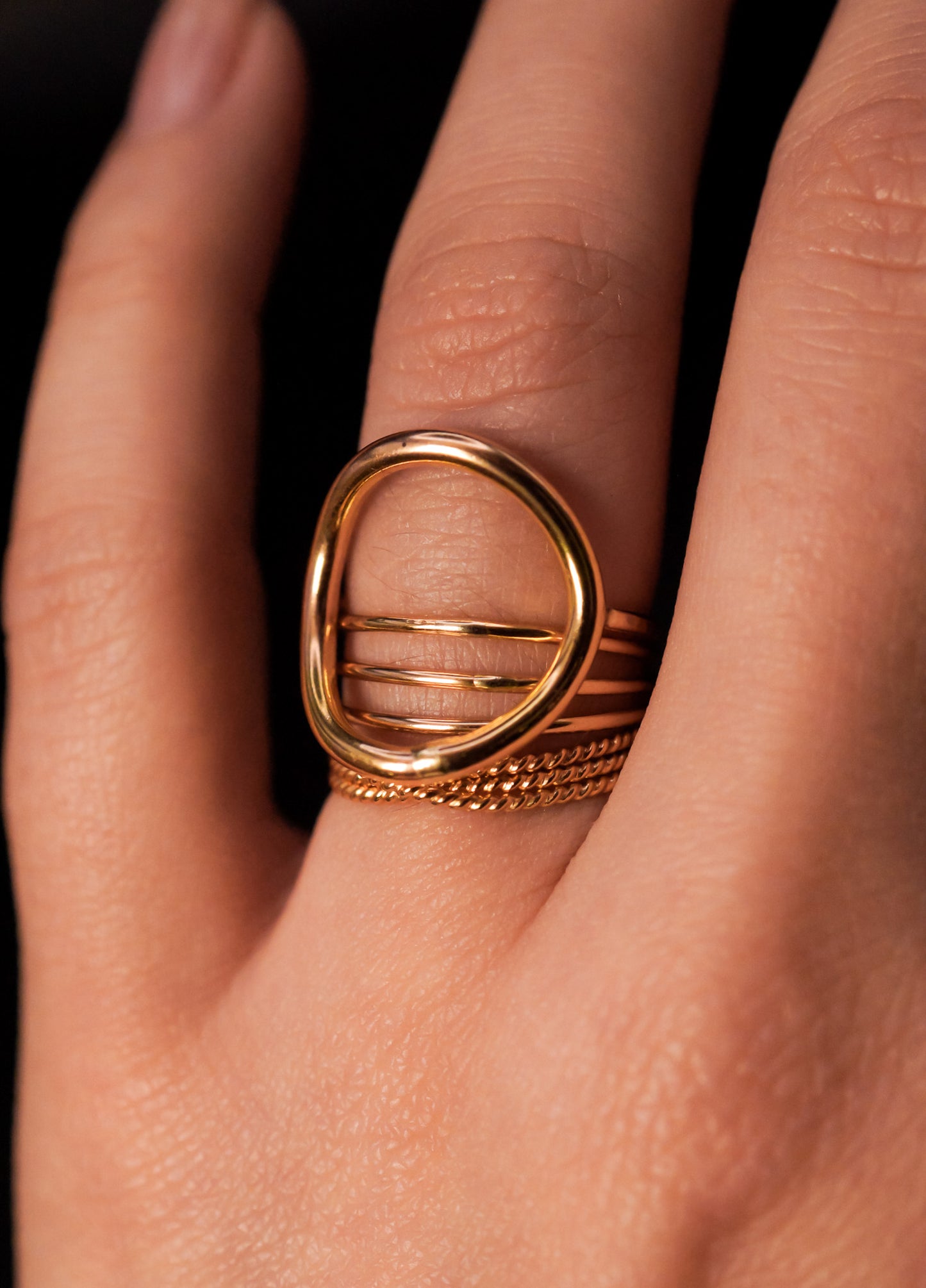 Twist Overlap Ring, 14K Gold Fill