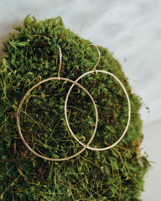Full Circle Hoop Earrings, Gold Fill, Rose Gold Fill, or Sterling Silver