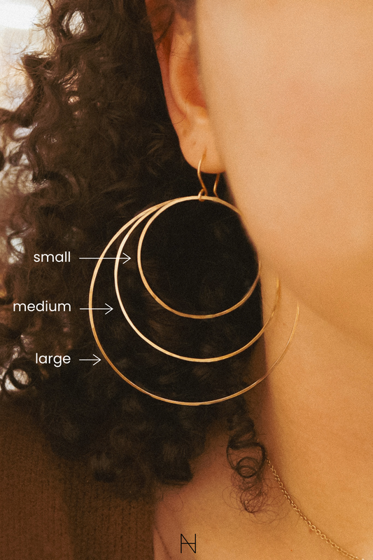 Full Circle Hoop Earrings, Gold Fill, Rose Gold Fill, or Sterling Silver
