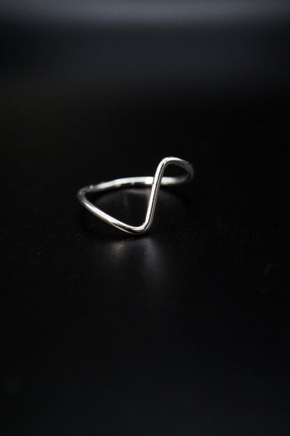 Edge Ring, Sterling Silver