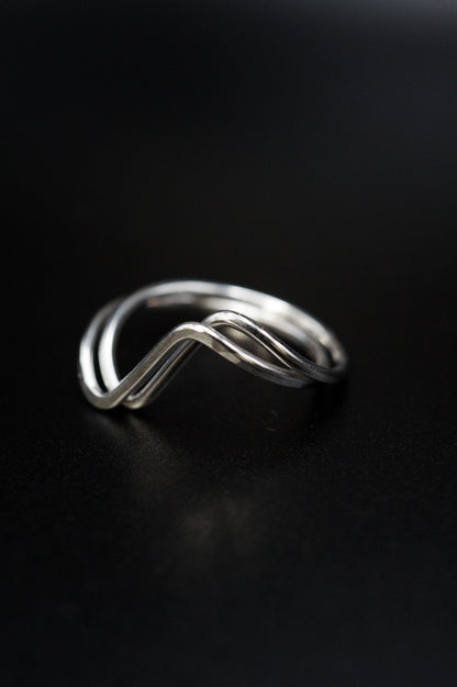 Edge Ring, Sterling Silver
