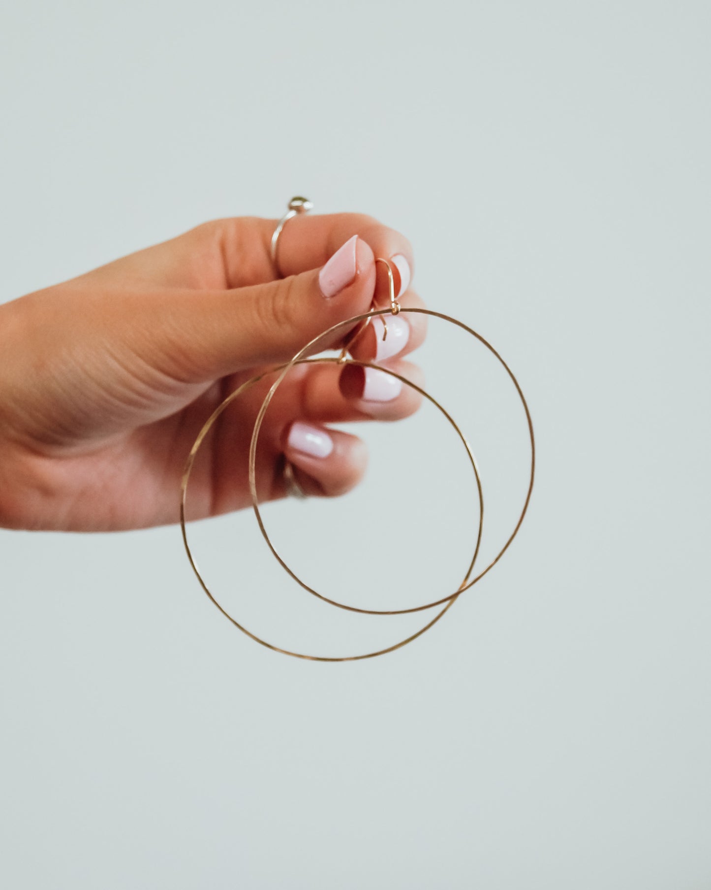 Full Circle Hoop Earrings, Solid 14K Gold, Rose or White Gold