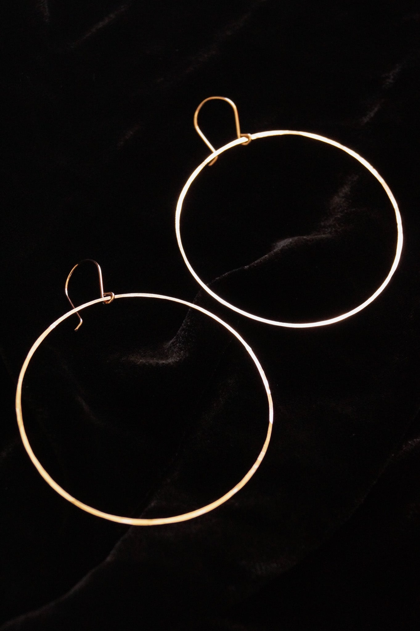 Full Circle Hoop Earrings, Solid 14K Gold, Rose or White Gold